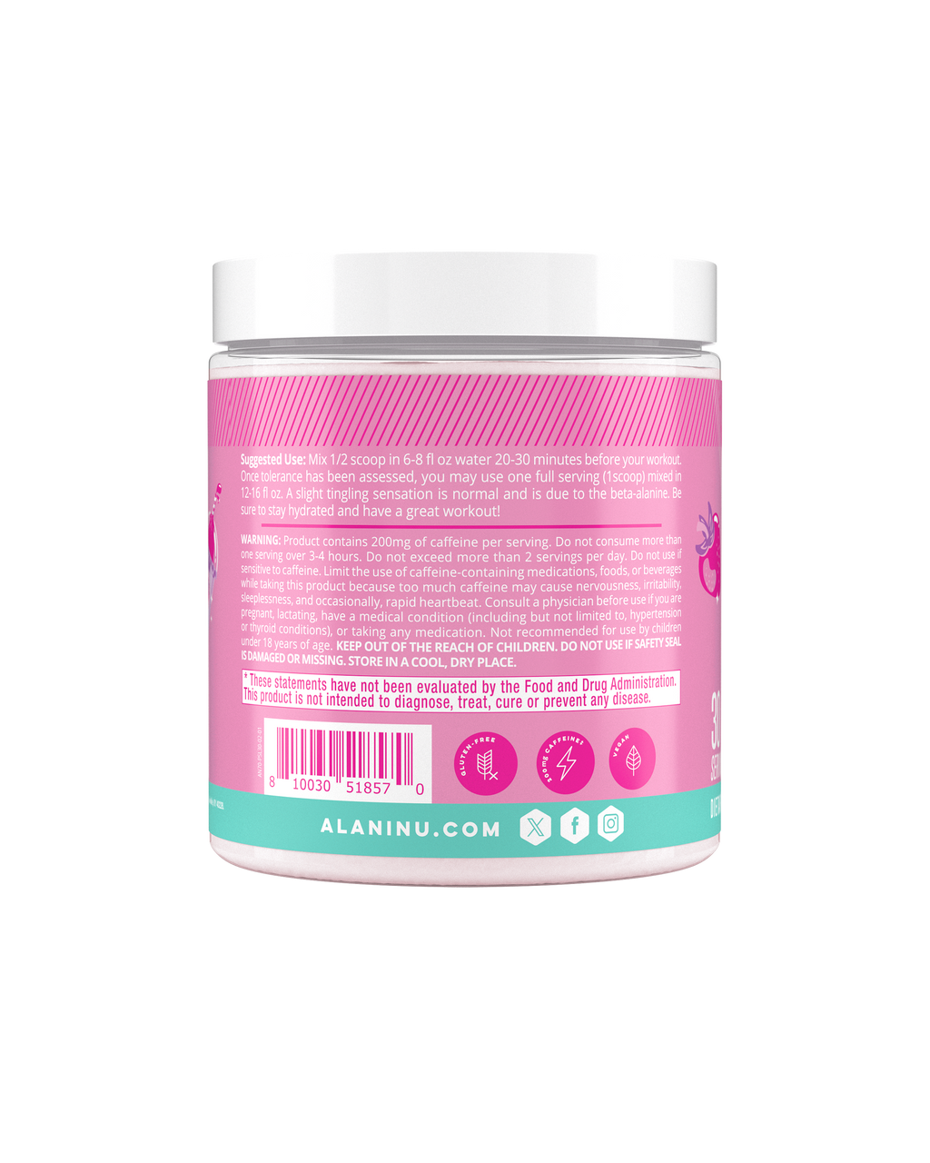 Pre-Workout - Pink Slush - Chilled Drink Powder
