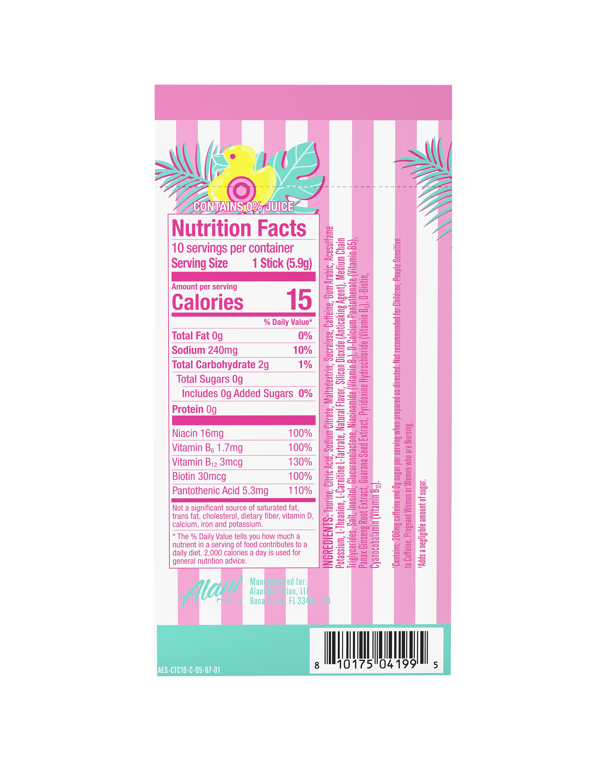 Energy Sticks - Cotton Candy - Travel Ready Ready To Drink Can