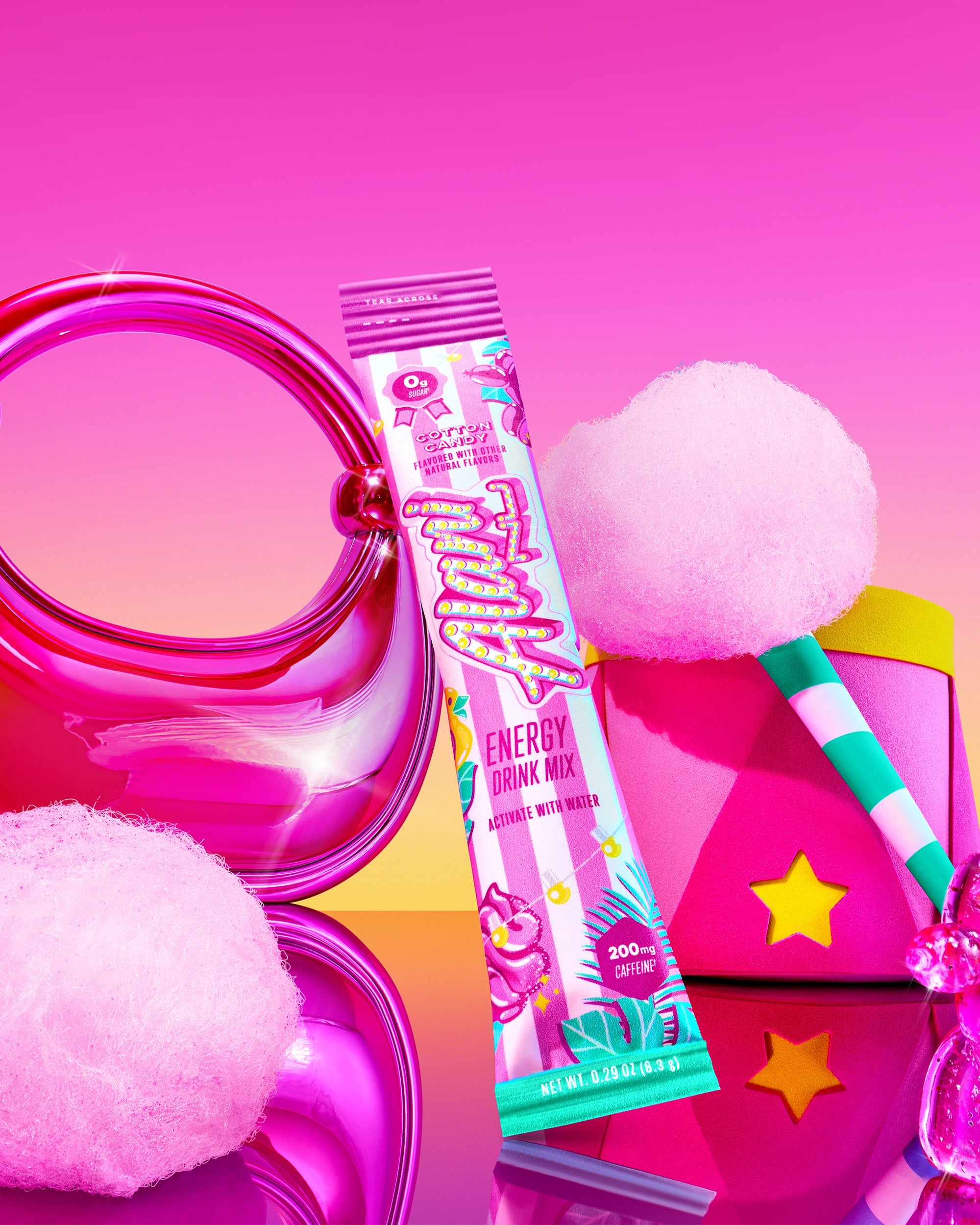 Energy Sticks - Cotton Candy - Travel Ready Ready To Drink Can