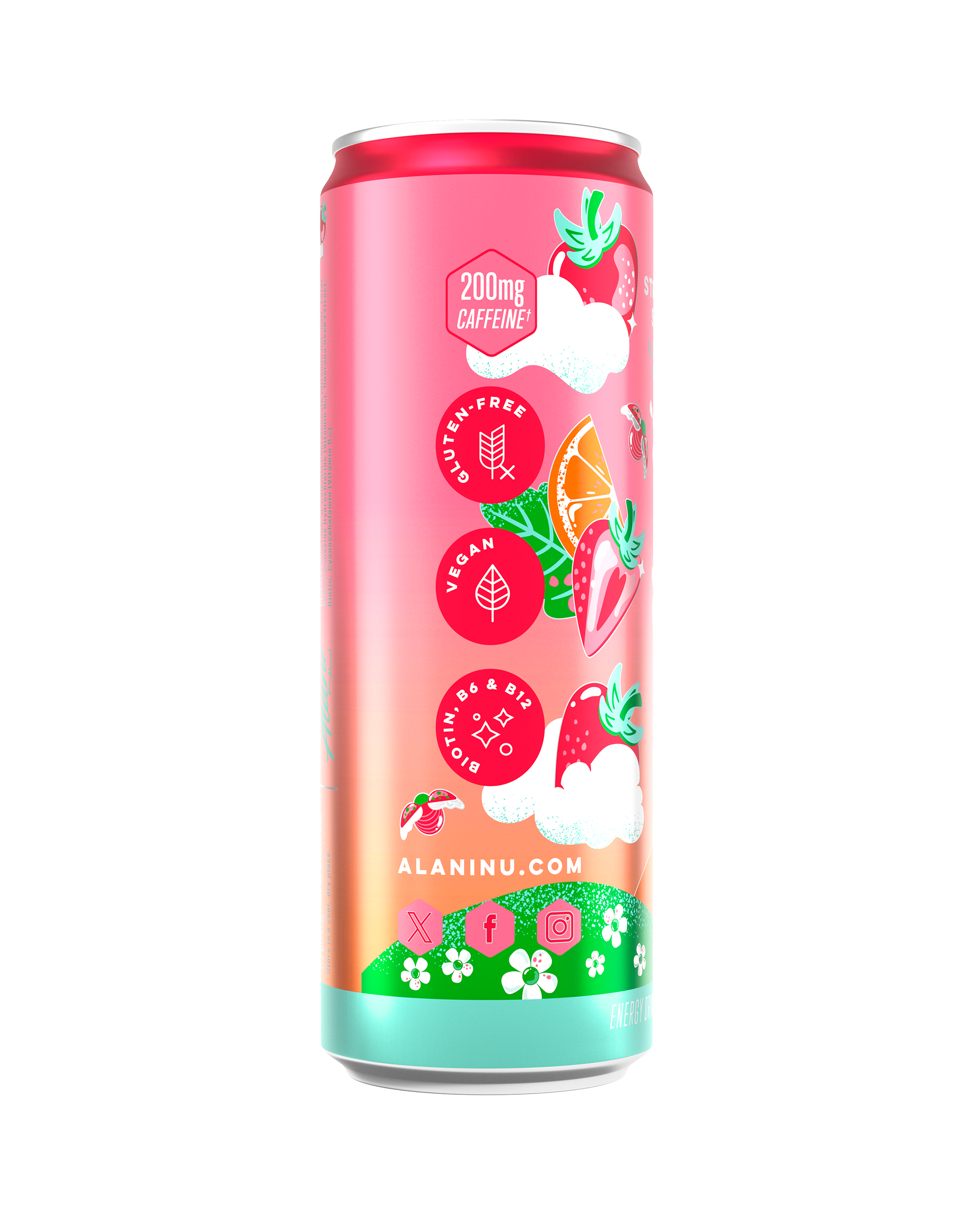 Energy Drink - Strawberry Sunrise - Active Day Shaker Cup Drink