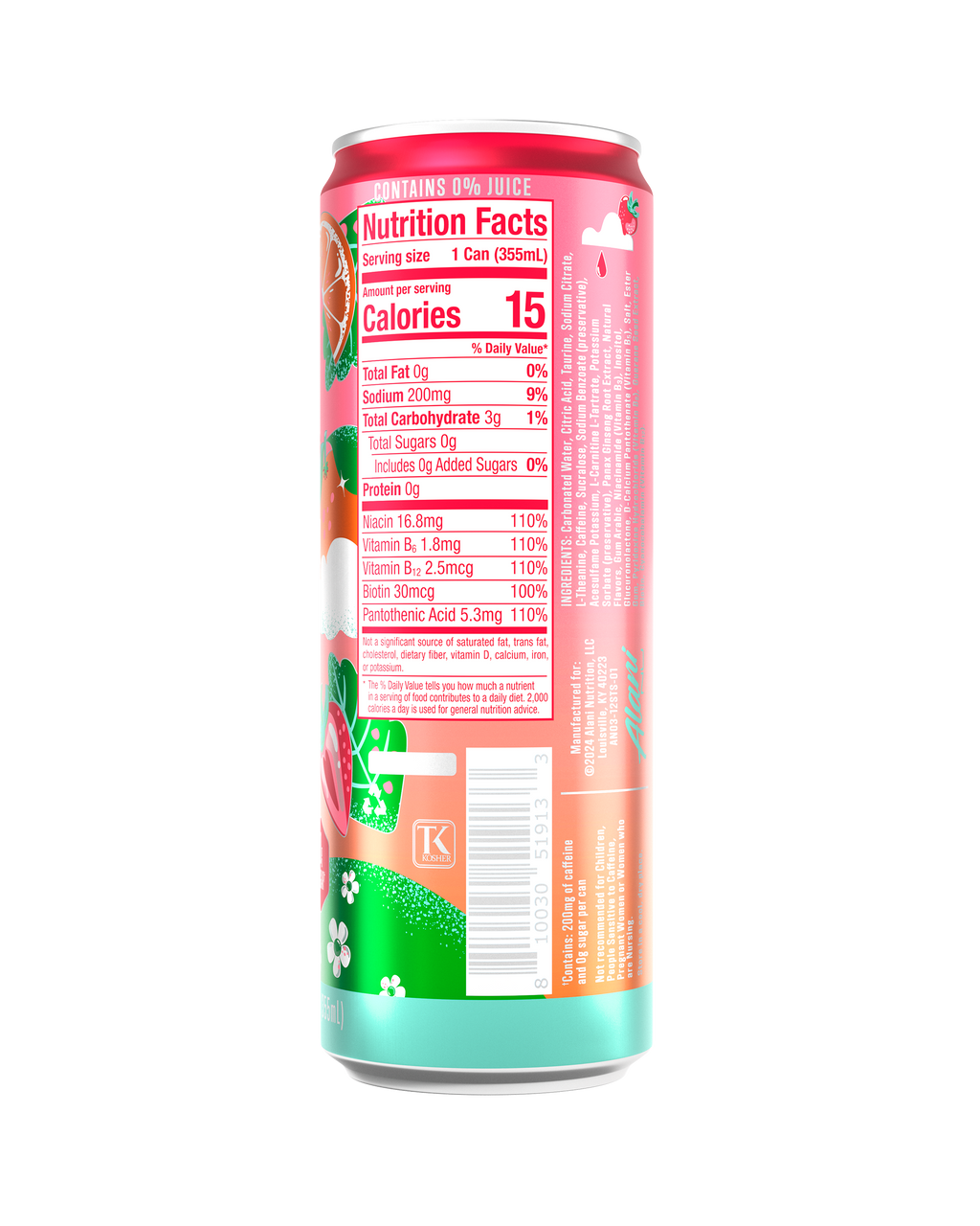 Energy Drink - Strawberry Sunrise - Active Day Shaker Cup Drink