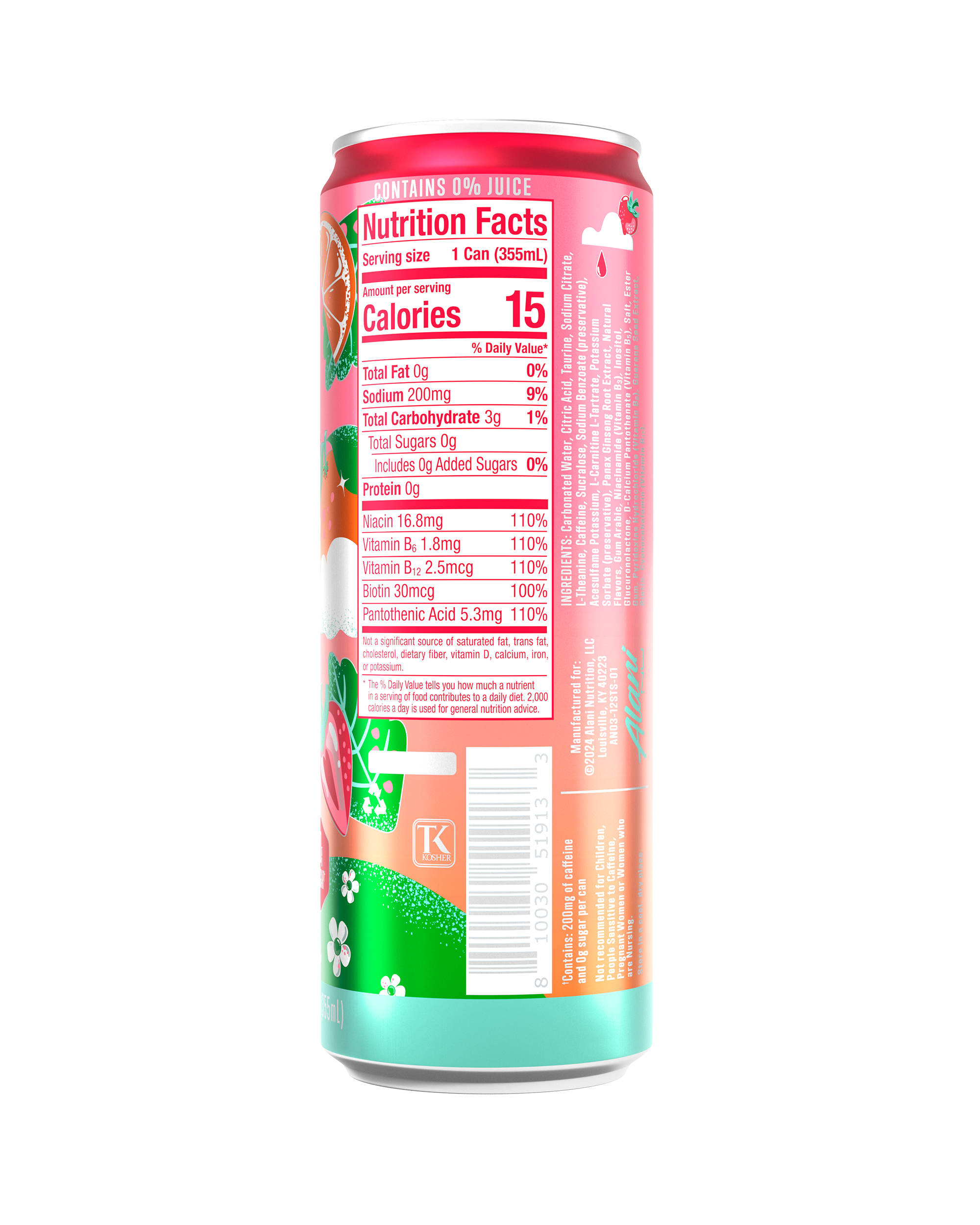 Energy Drink - Strawberry Sunrise - Active Day Shaker Cup Drink