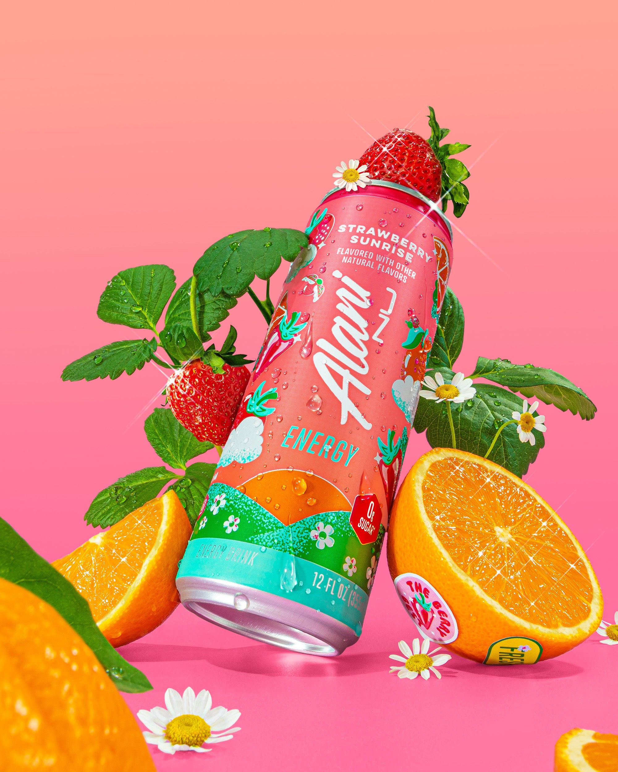 Energy Drink - Strawberry Sunrise - Active Day Shaker Cup Drink