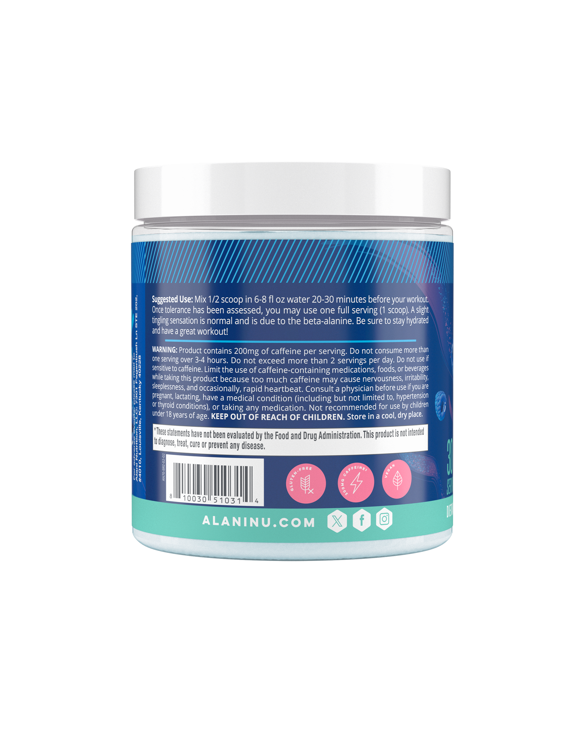 Pre-Workout - Breezeberry - Light Shaker Cup Drink