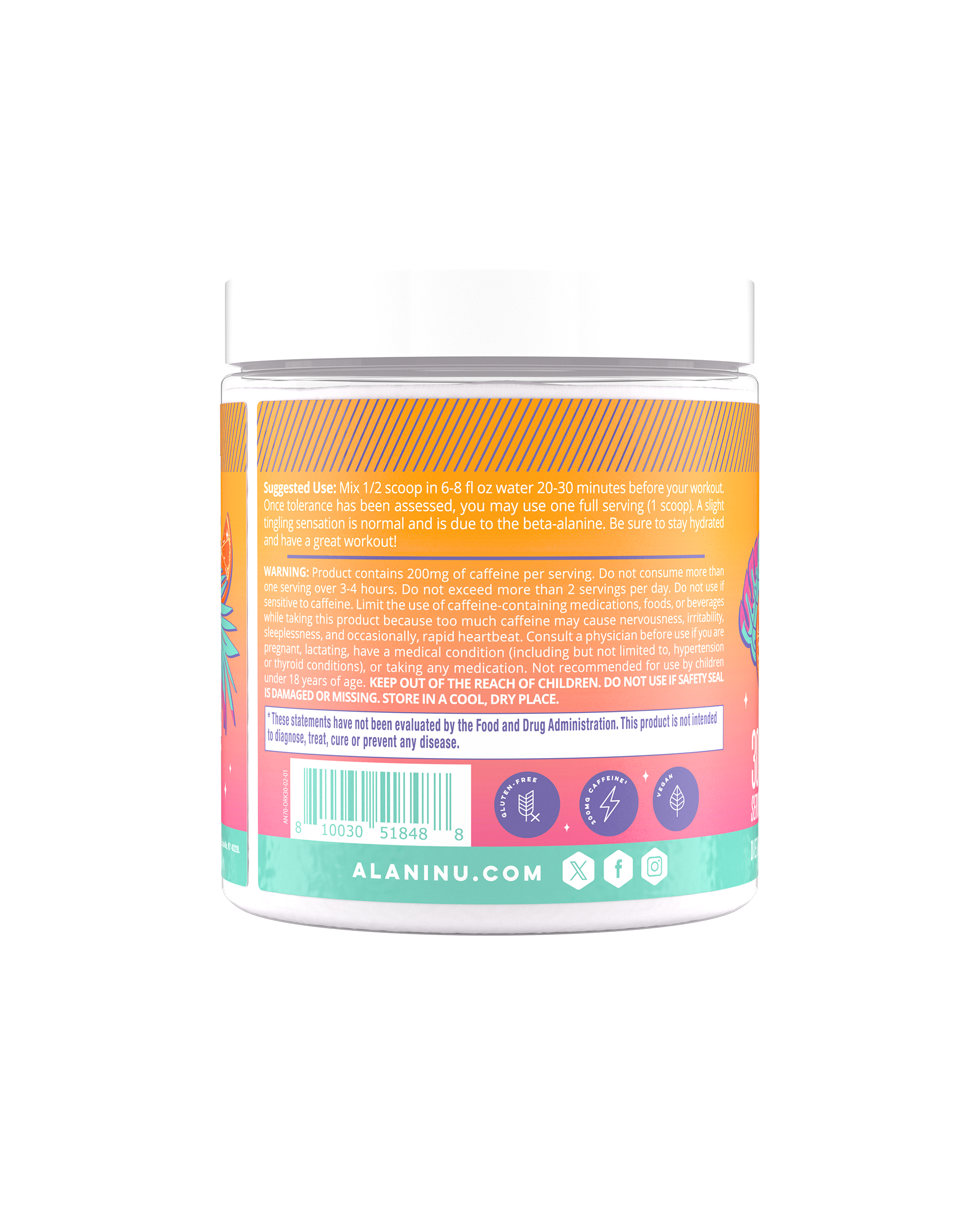 Pre-Workout - Orange Kiss - Routine Ready Wellness Drink Mix