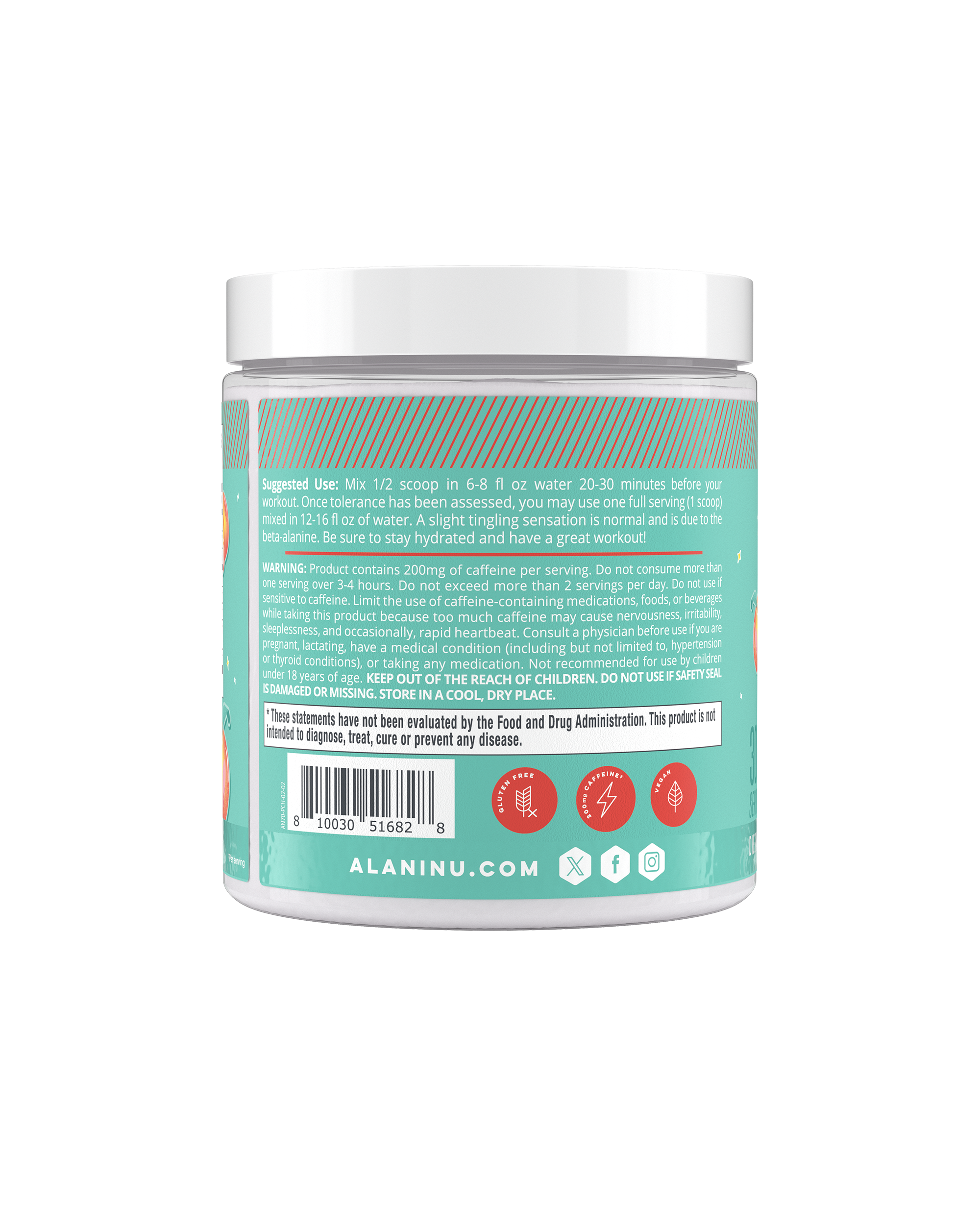 Pre-Workout - Juicy Peach - Daily Fruit Flavor Drink