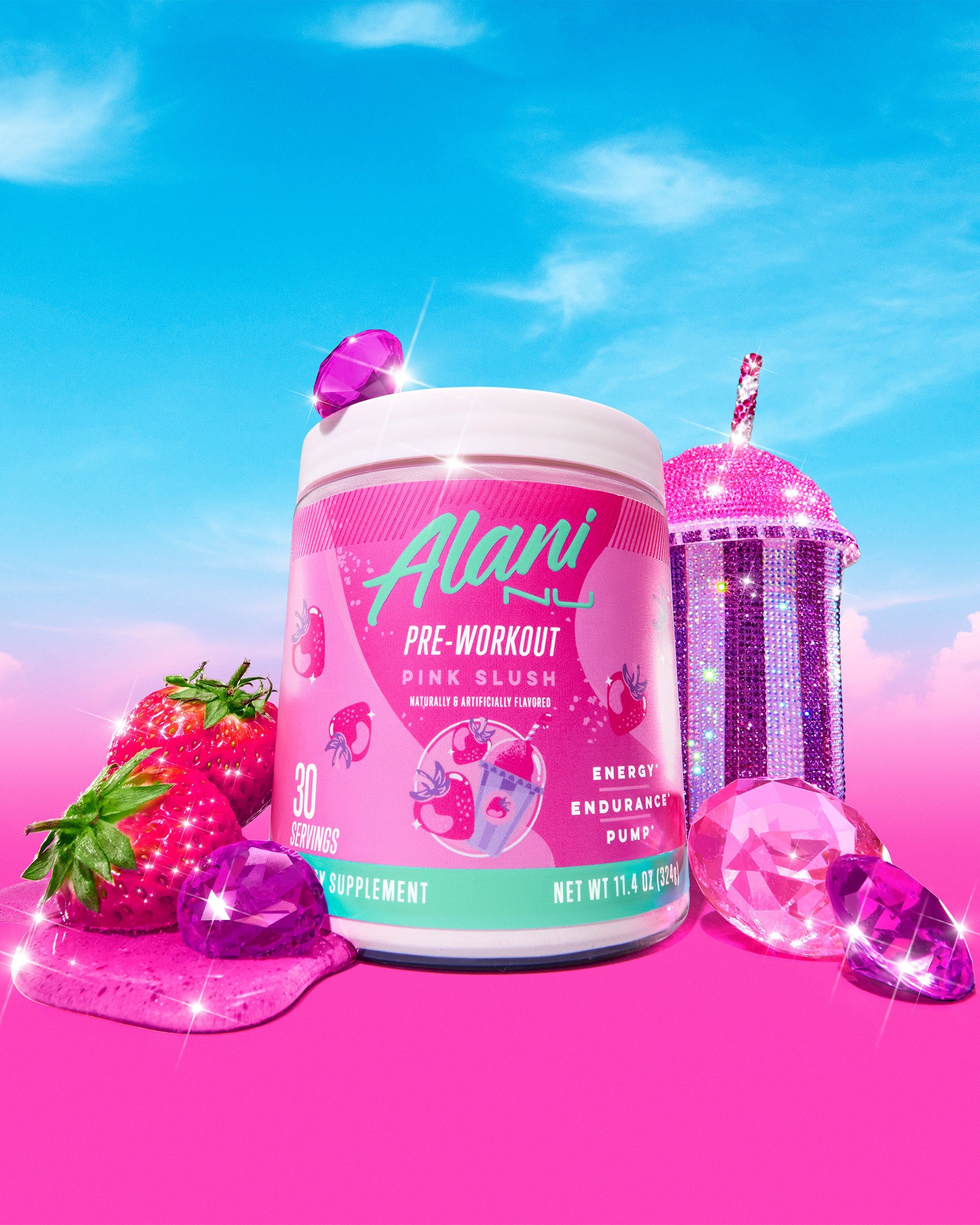 Pre-Workout - Pink Slush - Chilled Drink Powder