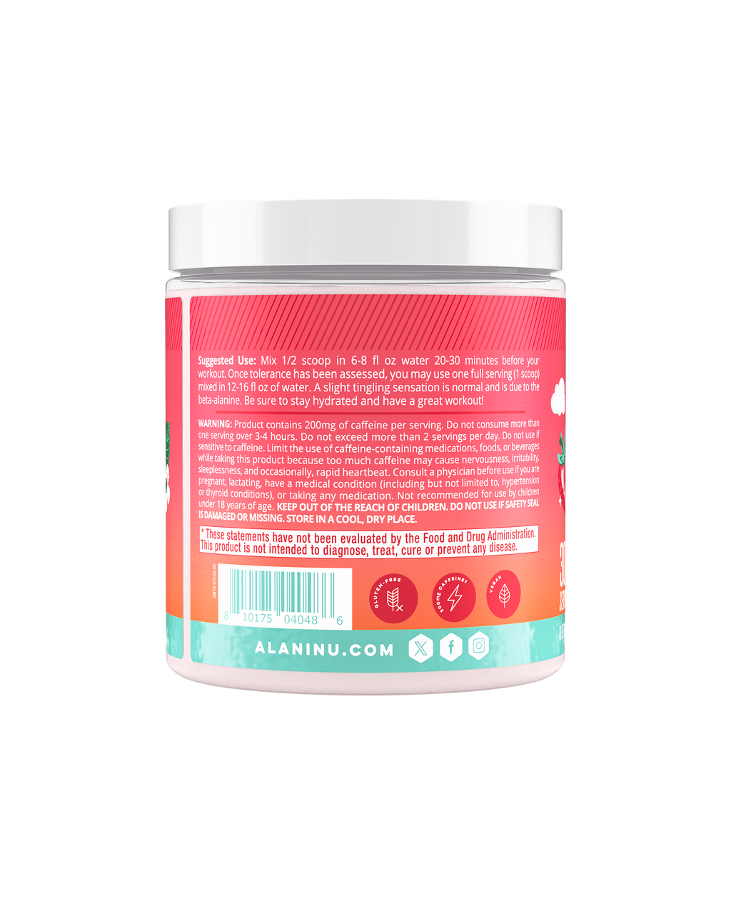 Pre-Workout - Strawberry Sunrise - Refreshing Wellness Drink Mix