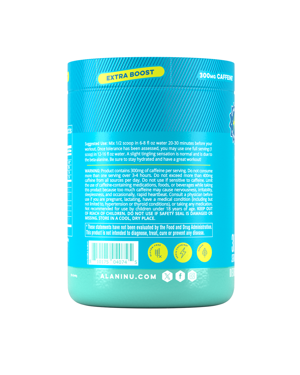 Pre-Workout+ - Blue Slush - Fresh Sparkling Energy Drink