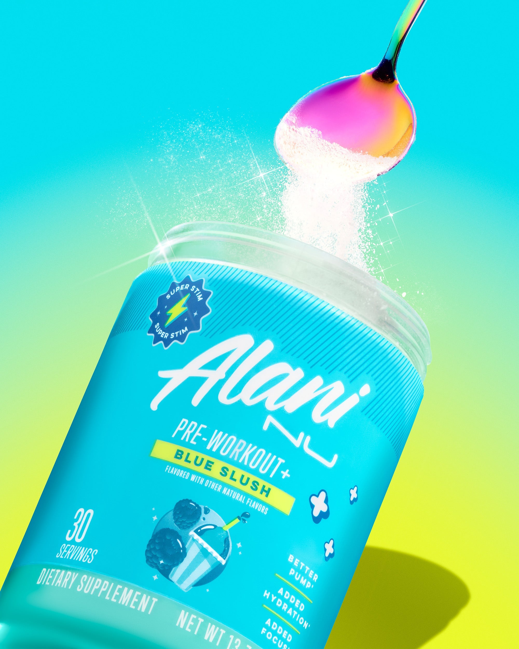Pre-Workout+ - Blue Slush - Fresh Sparkling Energy Drink