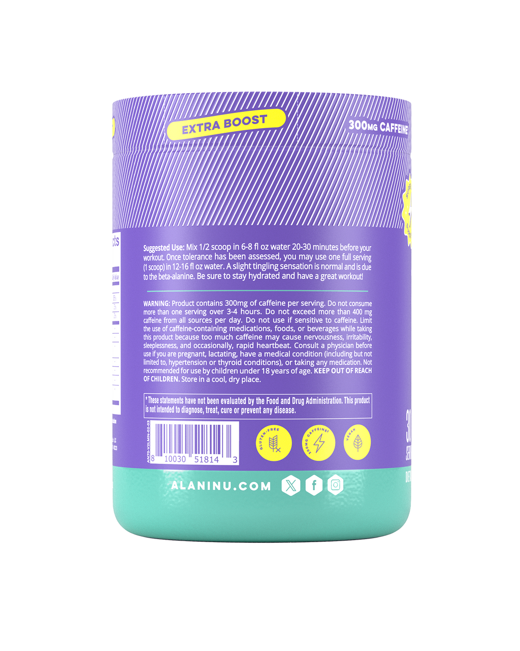 Pre-Workout+ - Frozen Lemonade - Flavor First Fitness Drink Mix