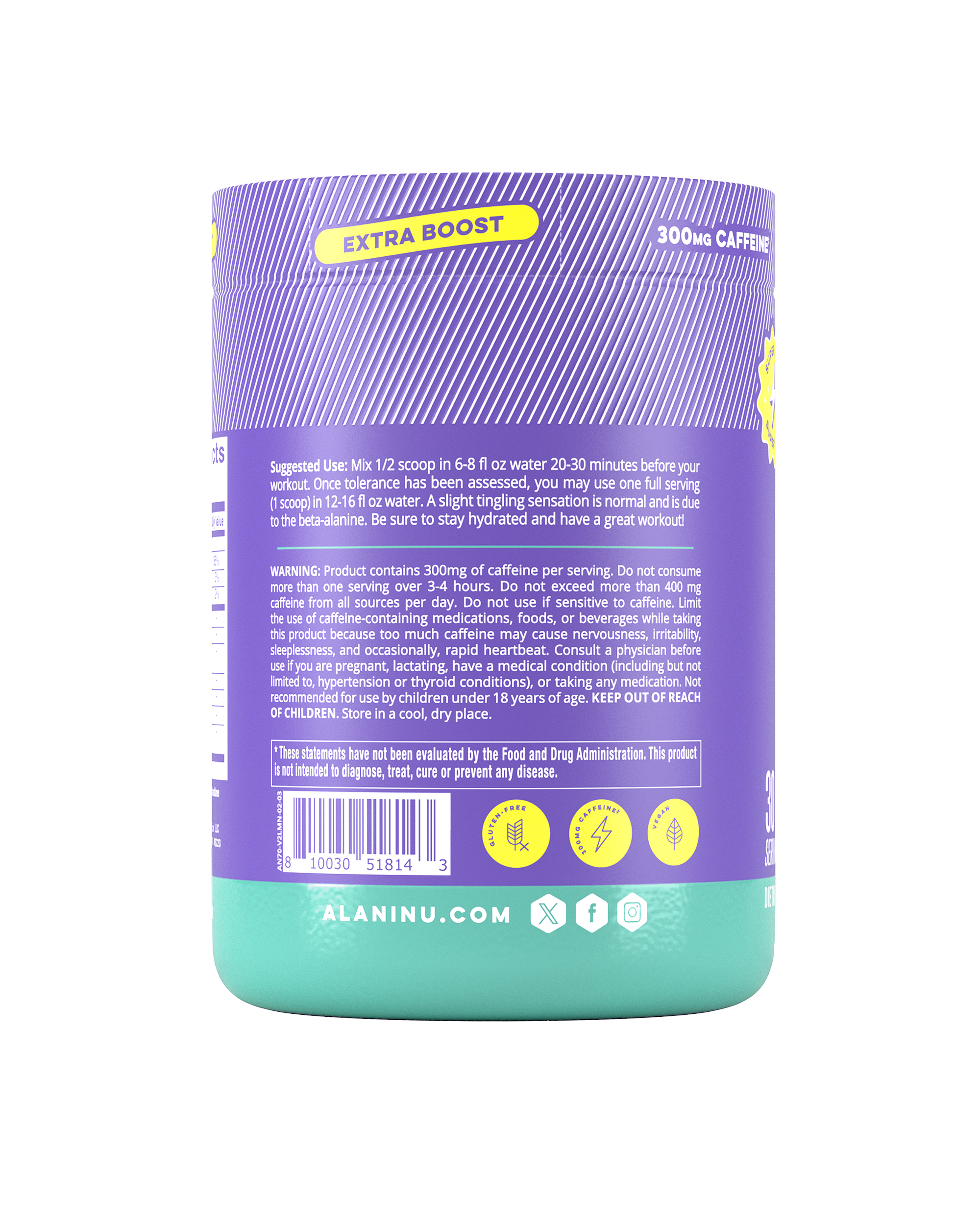 Pre-Workout+ - Frozen Lemonade - Flavor First Fitness Drink Mix