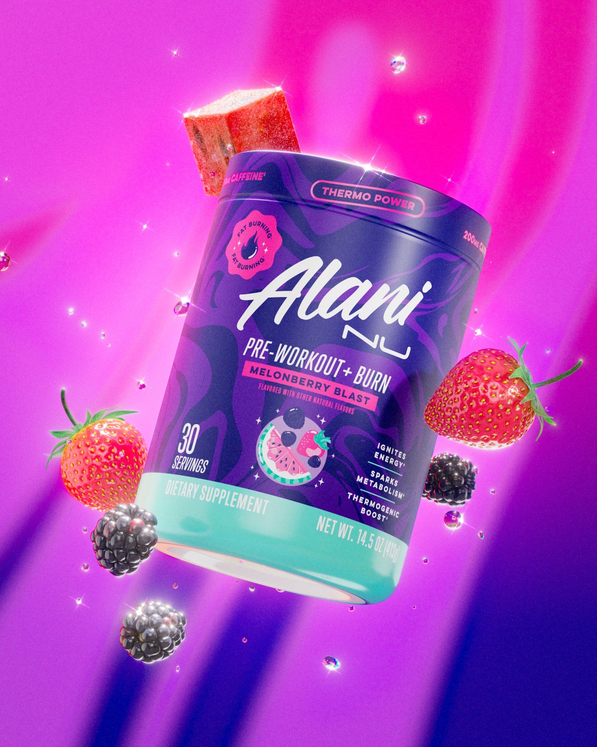 Pre-Workout+ Burn - Melonberry Blast - Routine Ready Lifestyle Drink