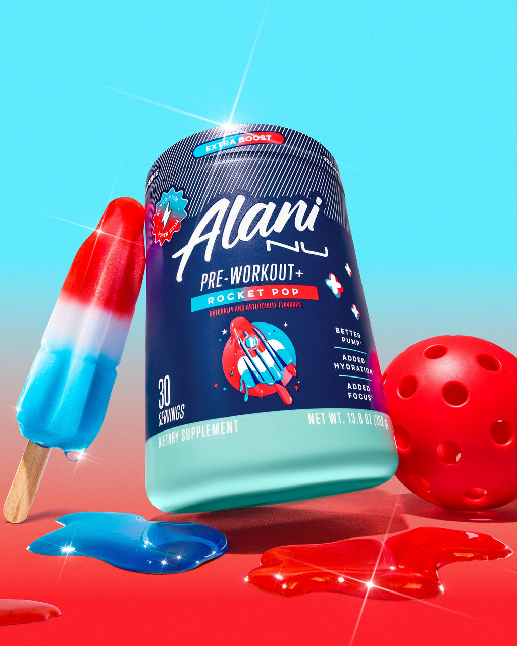Pre-Workout+ - Rocket Pop - Bottle Ready Protein Drink