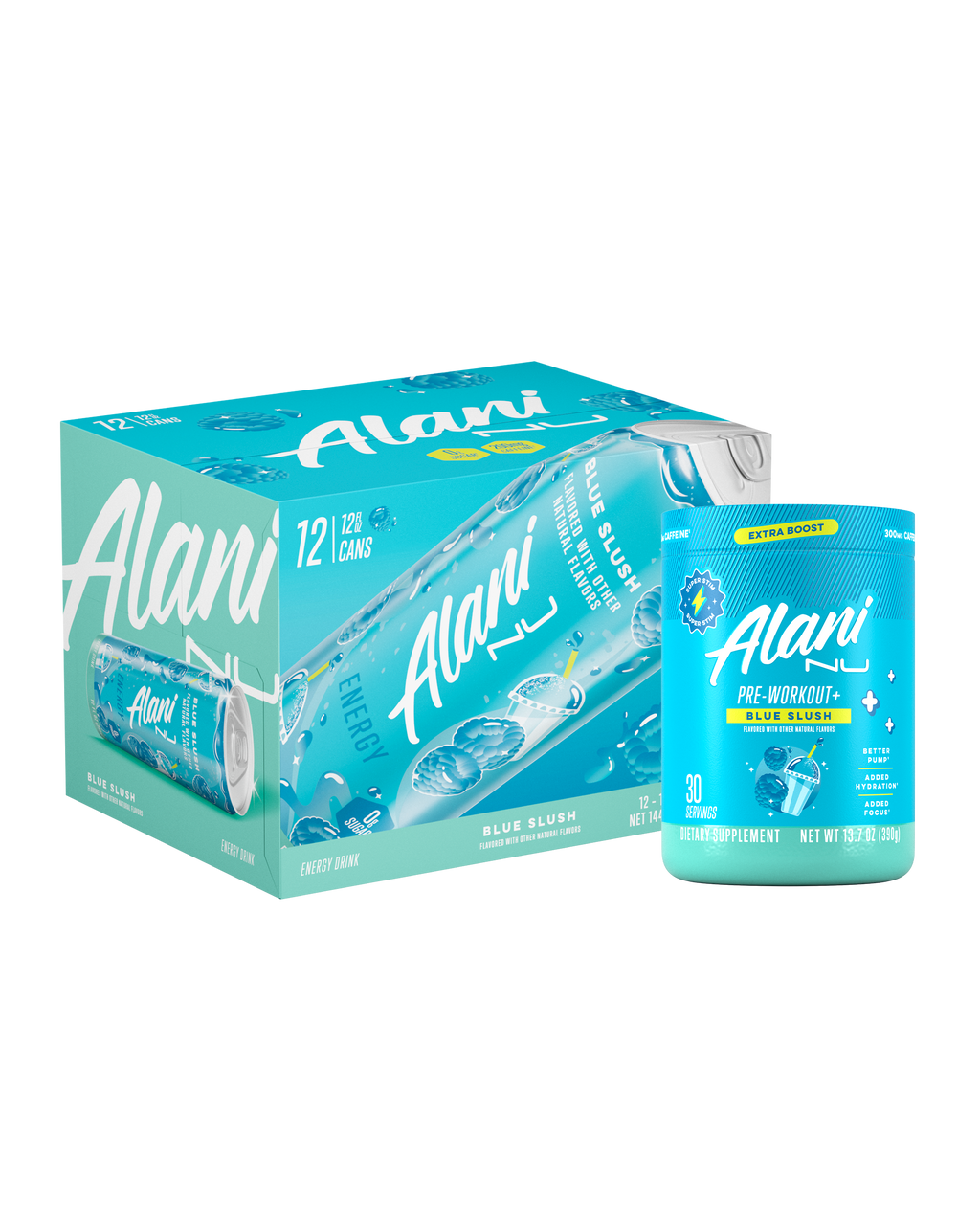 Energy Drink & Pre-Workout+ - Blue Slush - Active Day Energy Drink