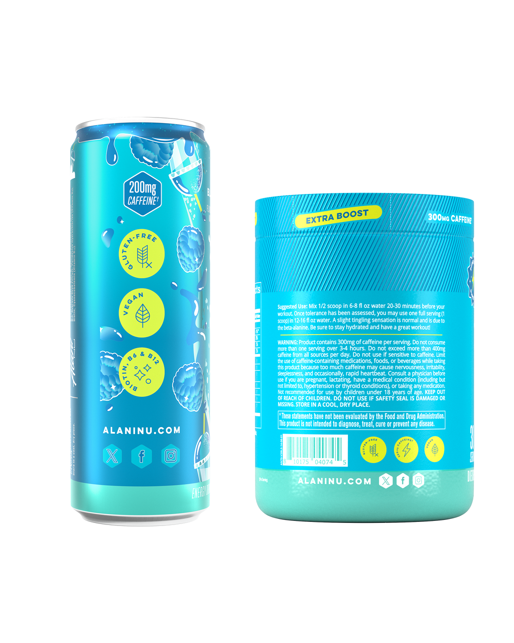 Energy Drink & Pre-Workout+ - Blue Slush - Active Day Energy Drink