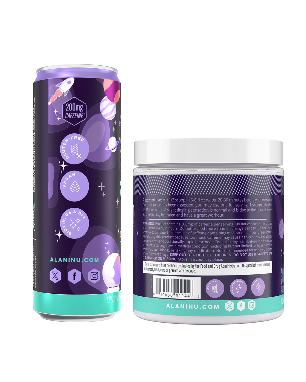 Energy Drink & Pre-Workout - Cosmic Stardust - Refreshing Fitness Drink Mix