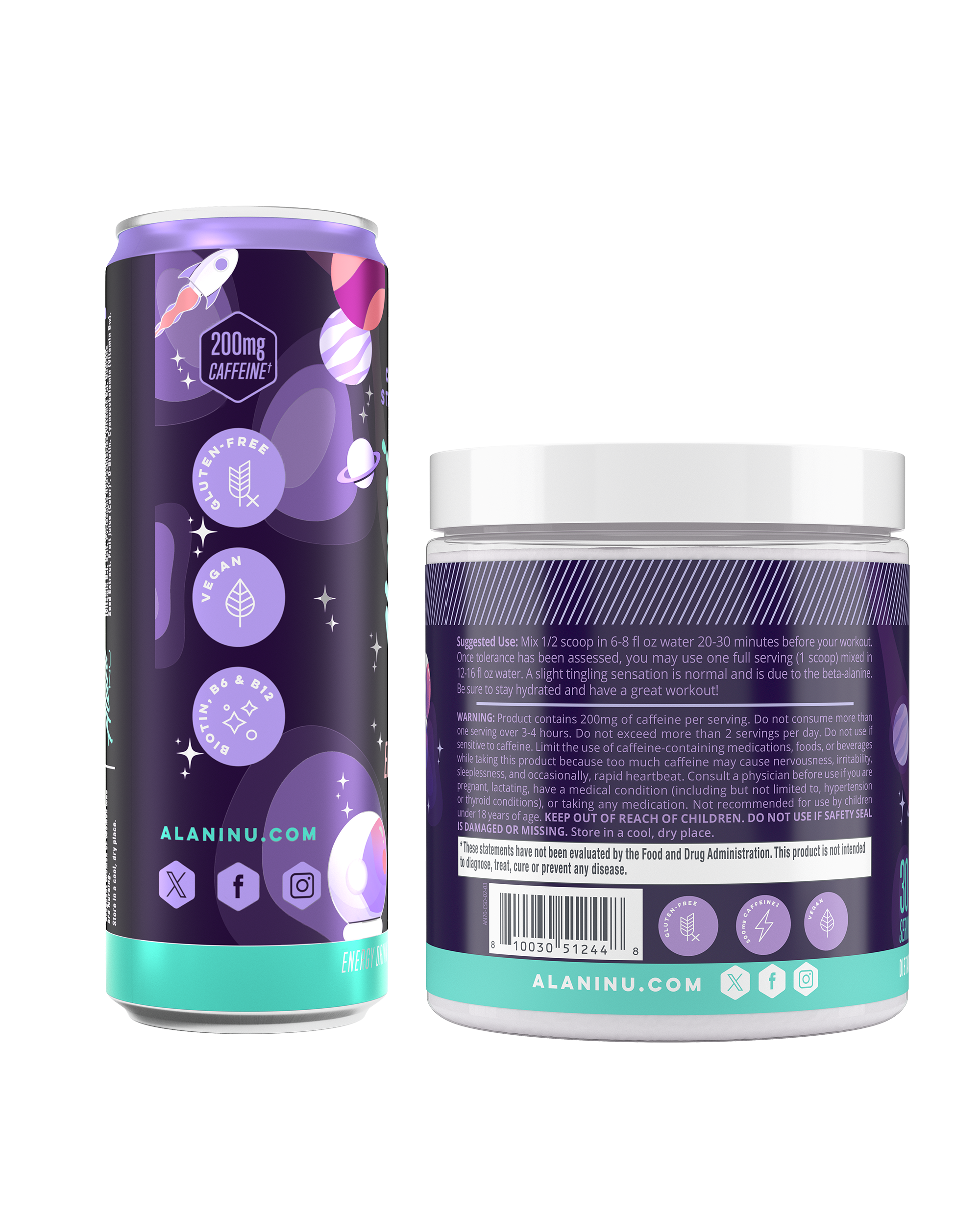 Energy Drink & Pre-Workout - Cosmic Stardust - Refreshing Fitness Drink Mix