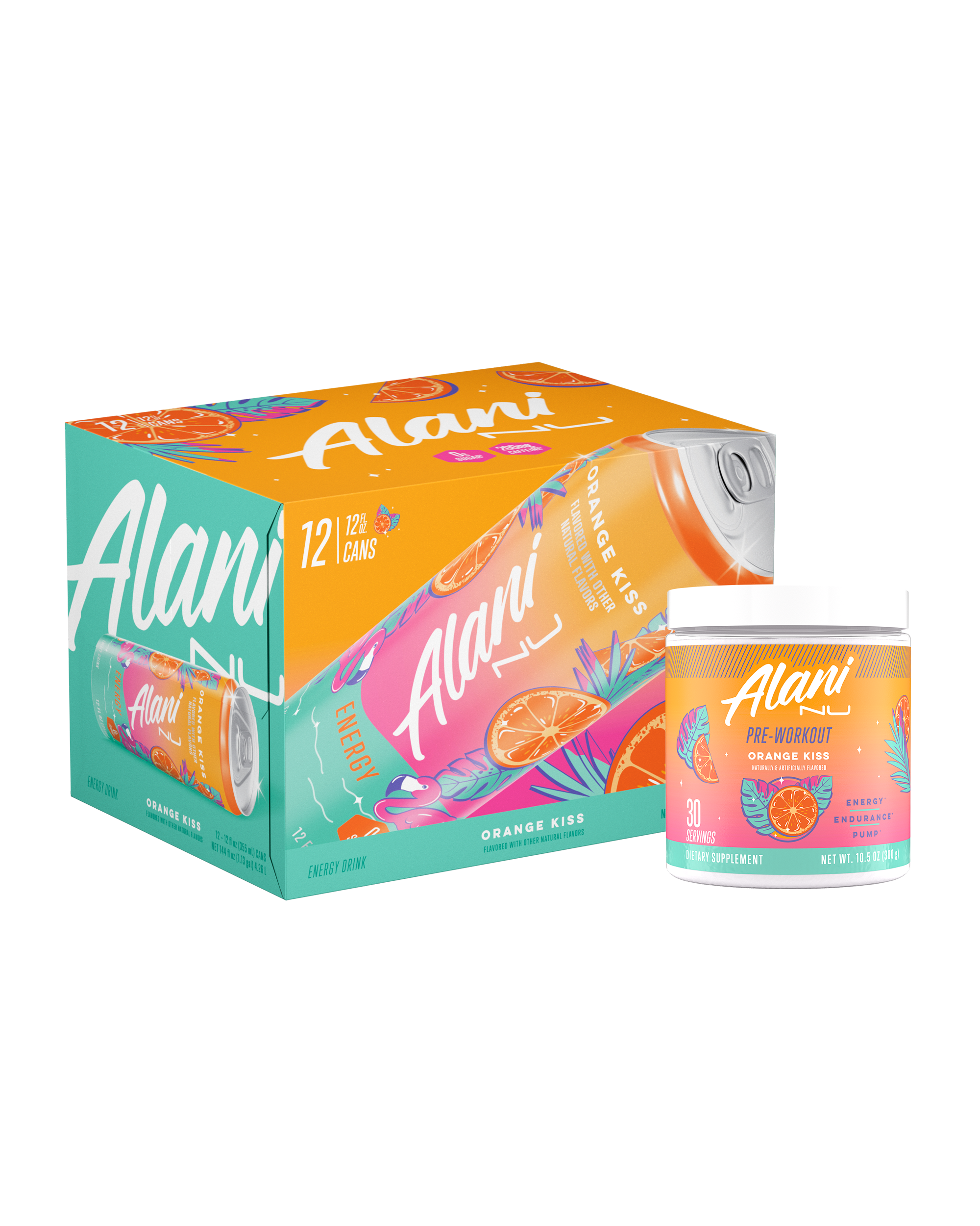 Energy Drink & Pre-Workout - Orange Kiss - Light Fruit Flavor Drink