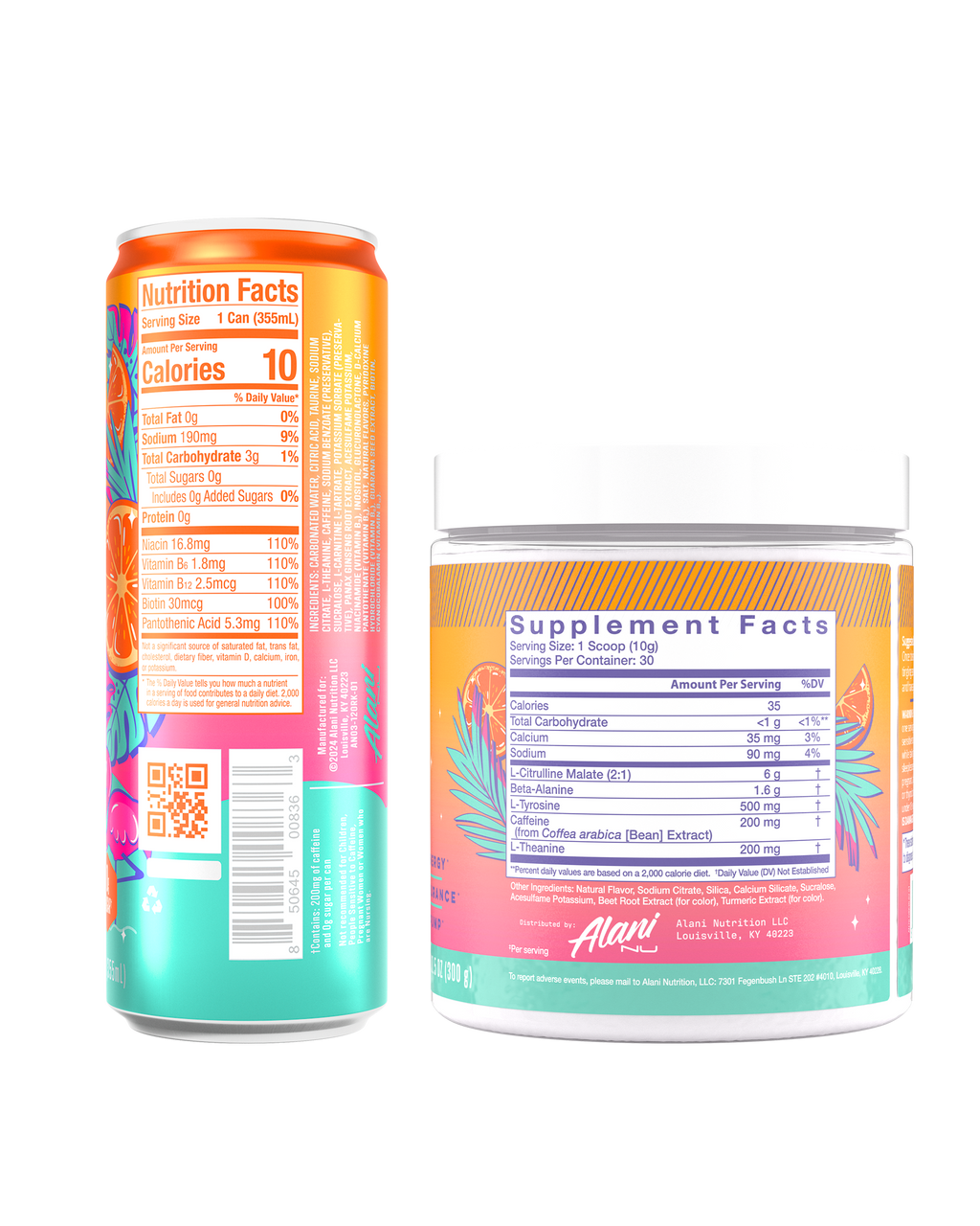 Energy Drink & Pre-Workout - Orange Kiss - Light Fruit Flavor Drink