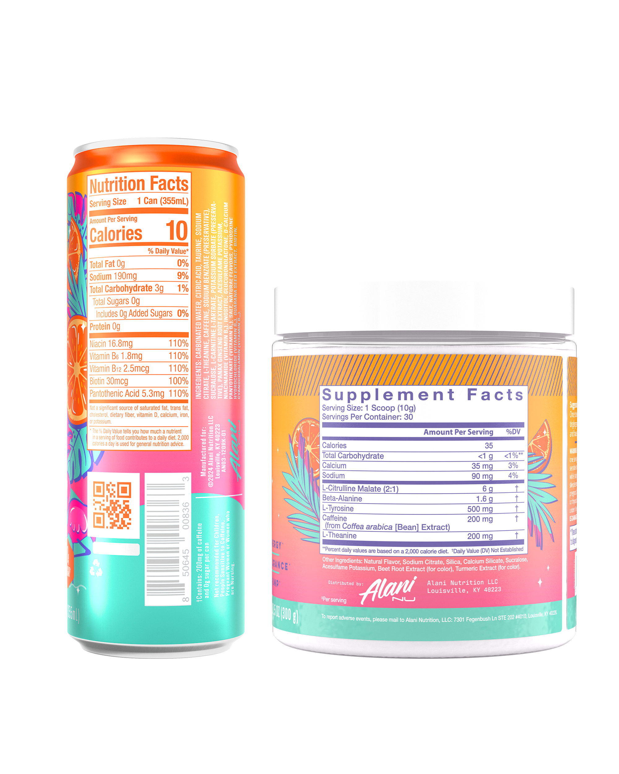 Energy Drink & Pre-Workout - Orange Kiss - Light Fruit Flavor Drink