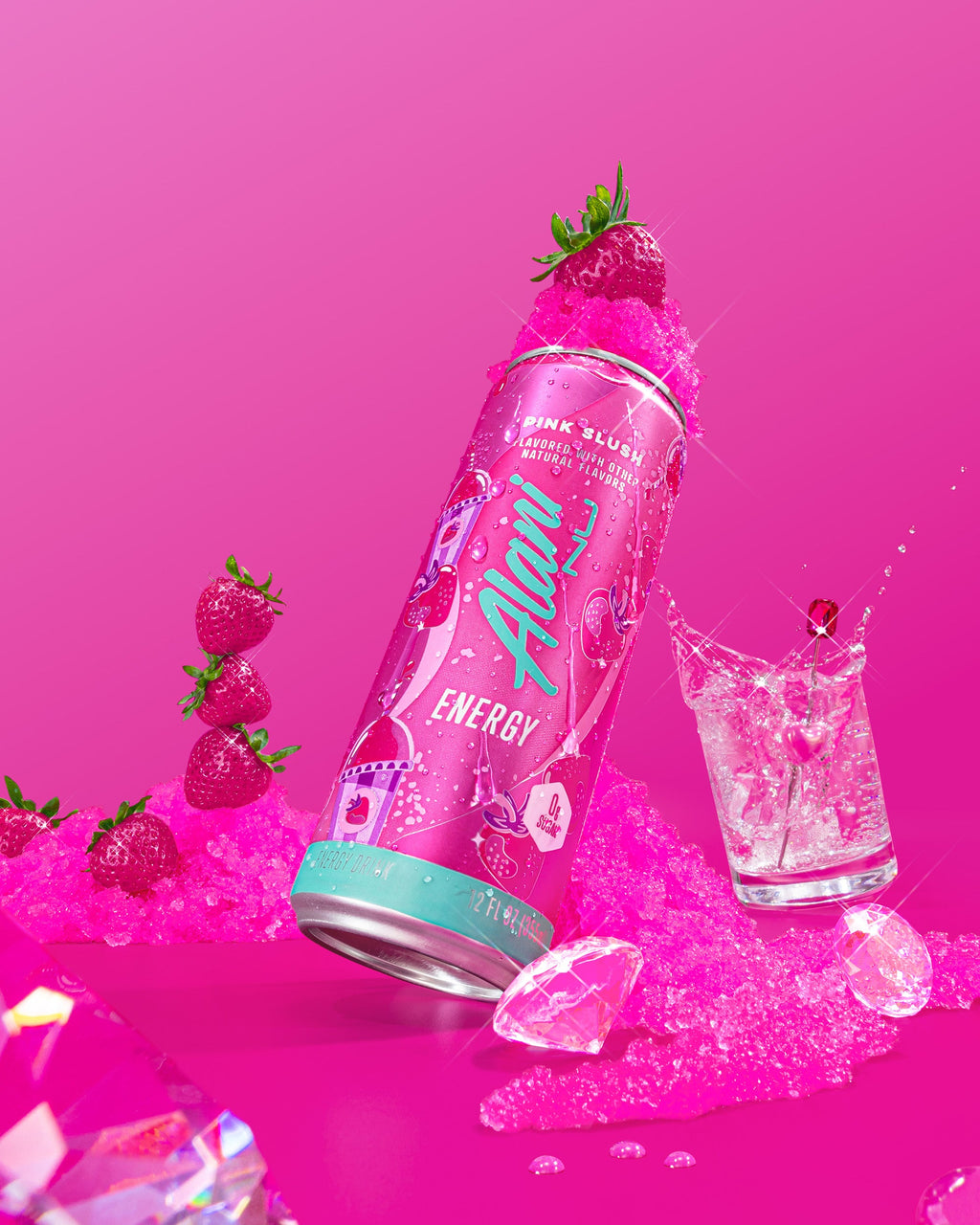 Energy Drink & Pre-Workout - Pink Slush - Gym Bag Wellness Drink Mix