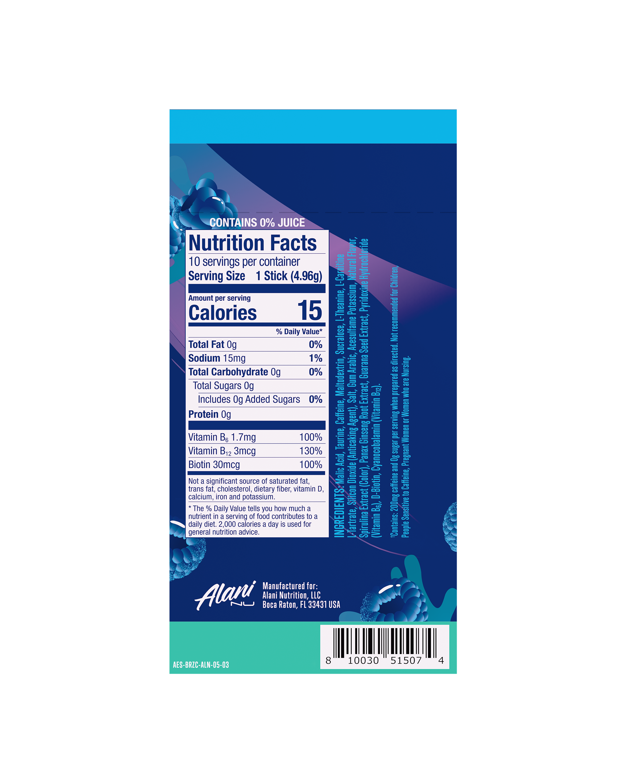 Energy Sticks - Breezeberry - Refreshing Drink Mix