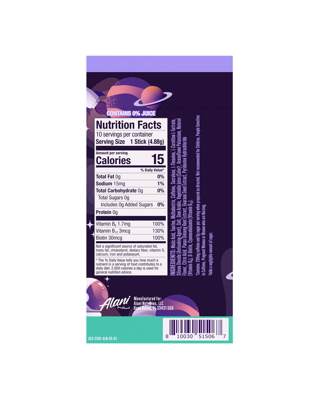 Energy Sticks - Cosmic Stardust - Active Day Fitness Drink Mix