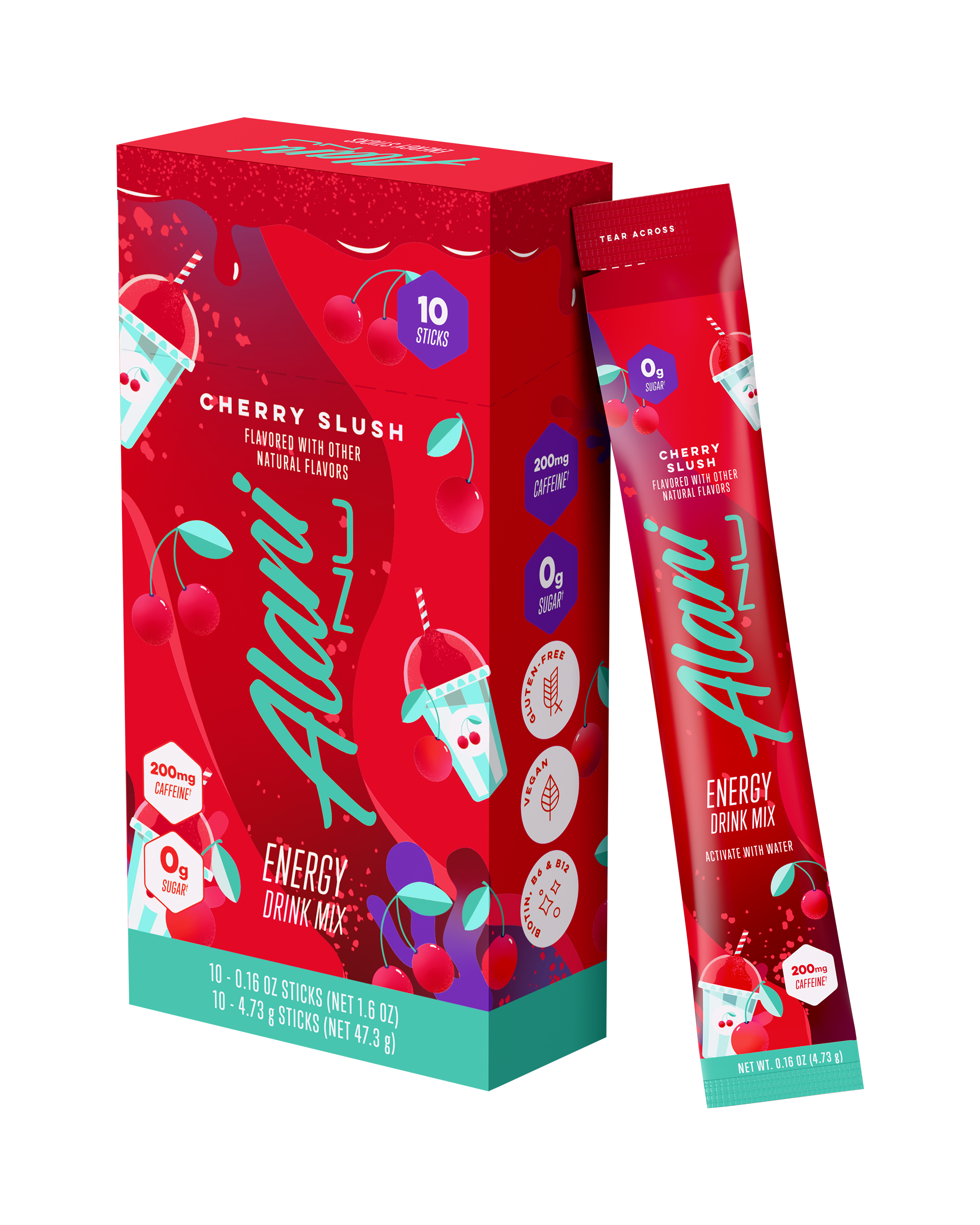 Energy Sticks - Cherry Slush - Flavor First Wellness Drink Mix