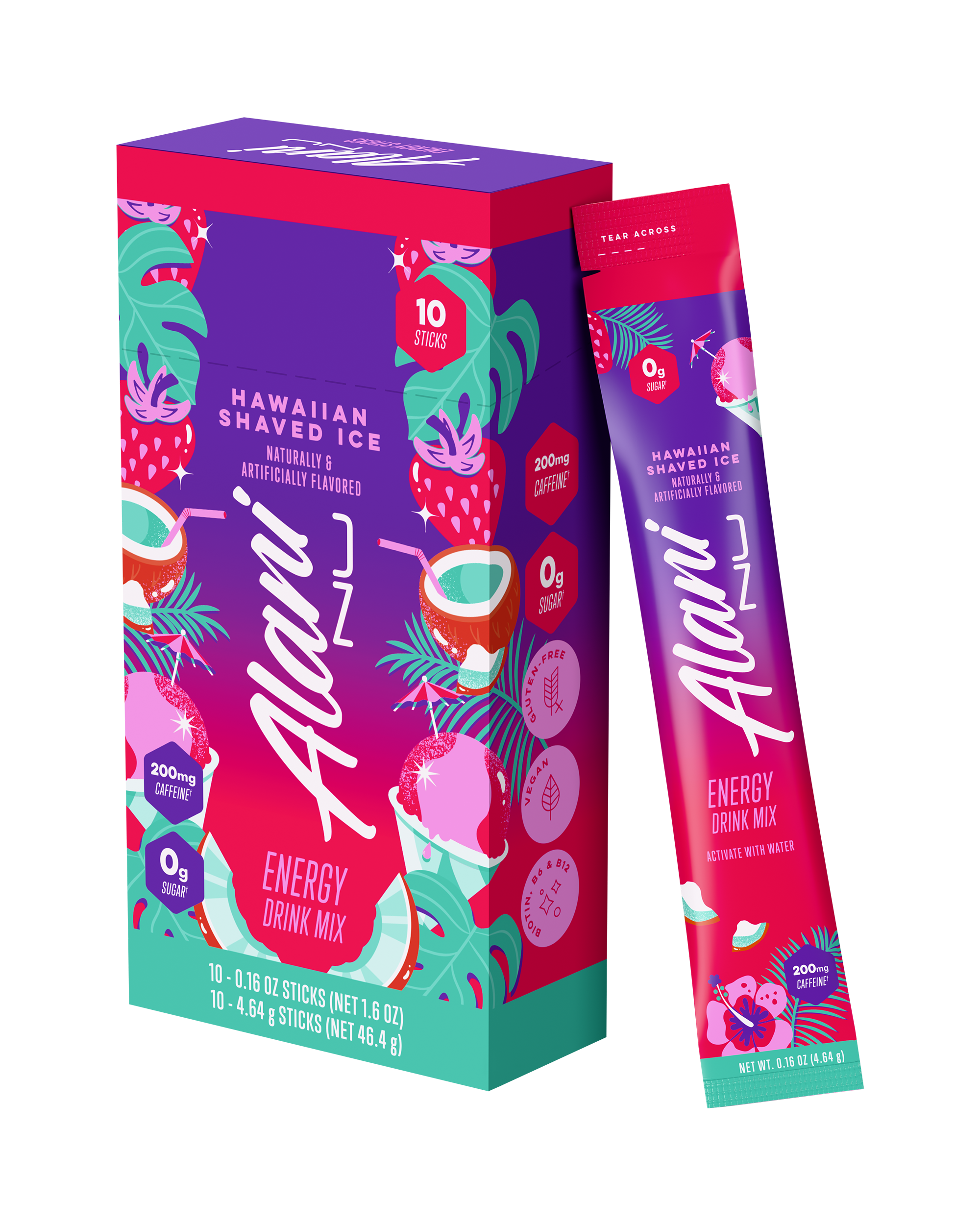 Energy Sticks - Hawaiian Shaved Ice - Refreshing Energy Drink