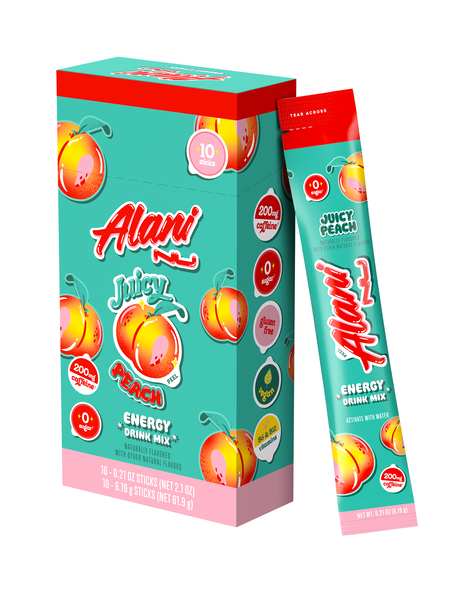 Energy Sticks - Juicy Peach - Anytime Powder Drink Mix