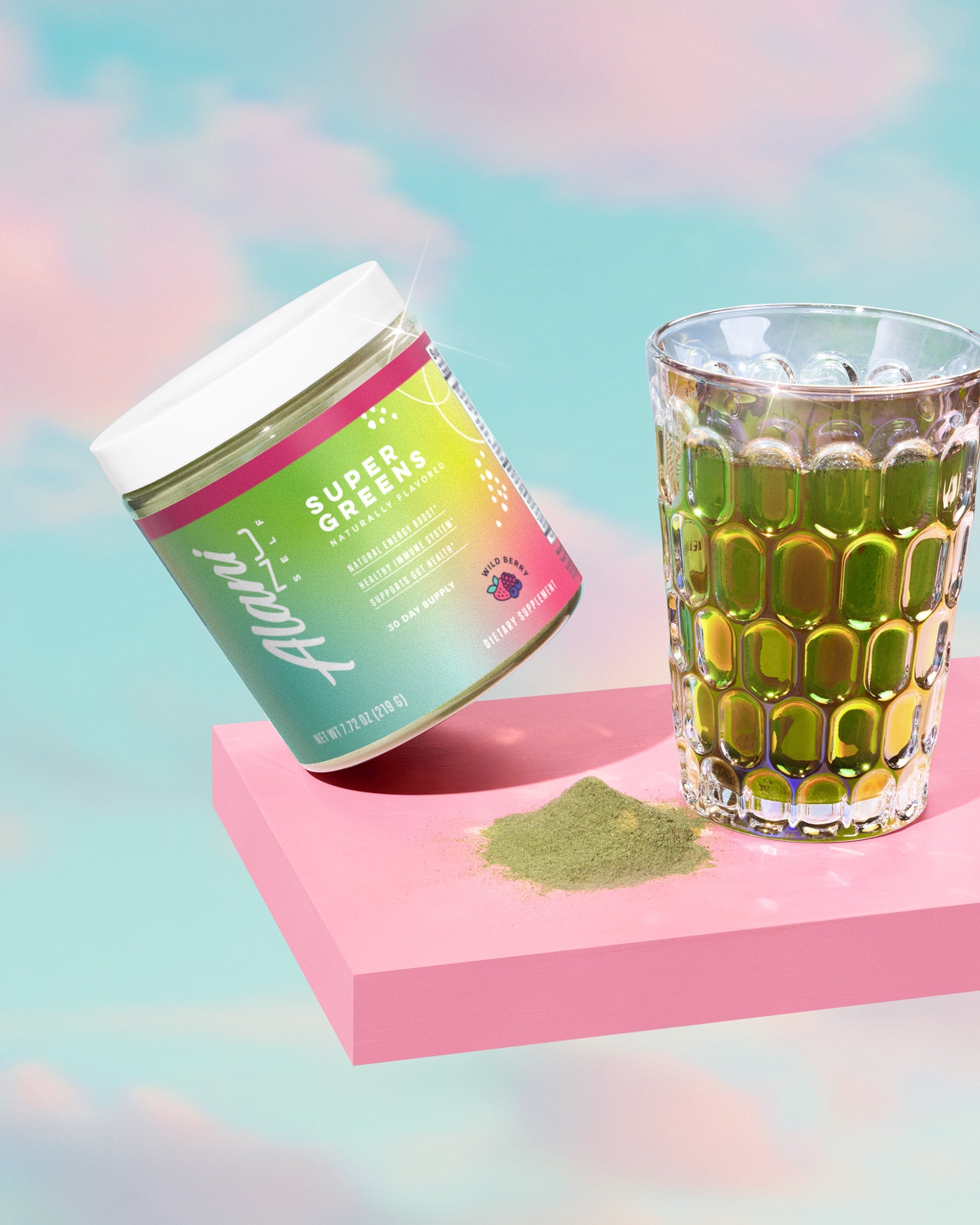 Super Greens - Wild Berry - Light On The Go Drink