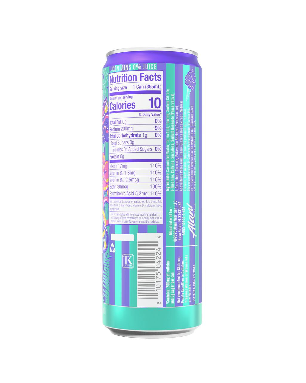 Energy Drink - Purple Cotton Candy - Fresh Electrolyte Drink Mix