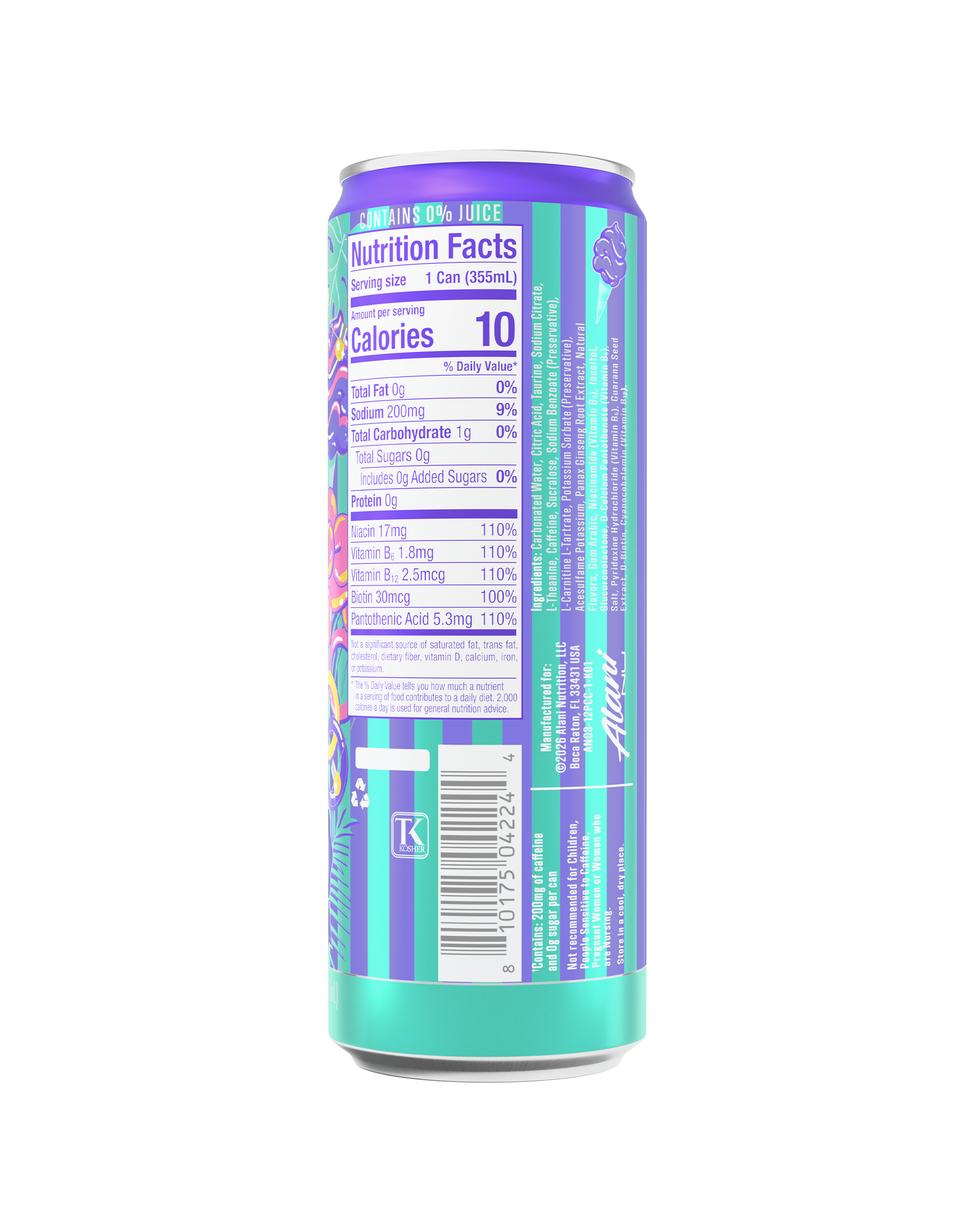 Energy Drink - Purple Cotton Candy - Fresh Electrolyte Drink Mix