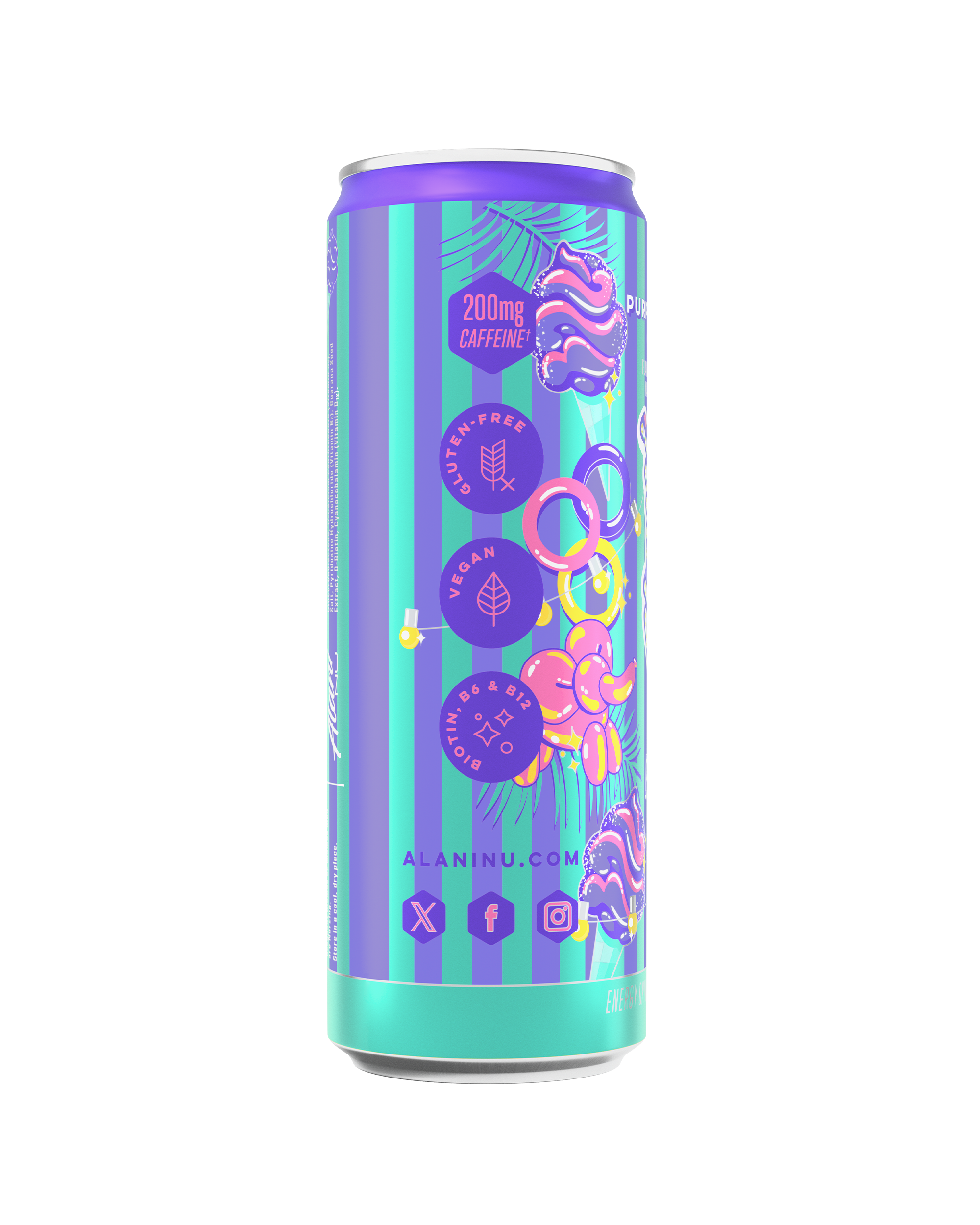 Energy Drink - Purple Cotton Candy - Fresh Electrolyte Drink Mix