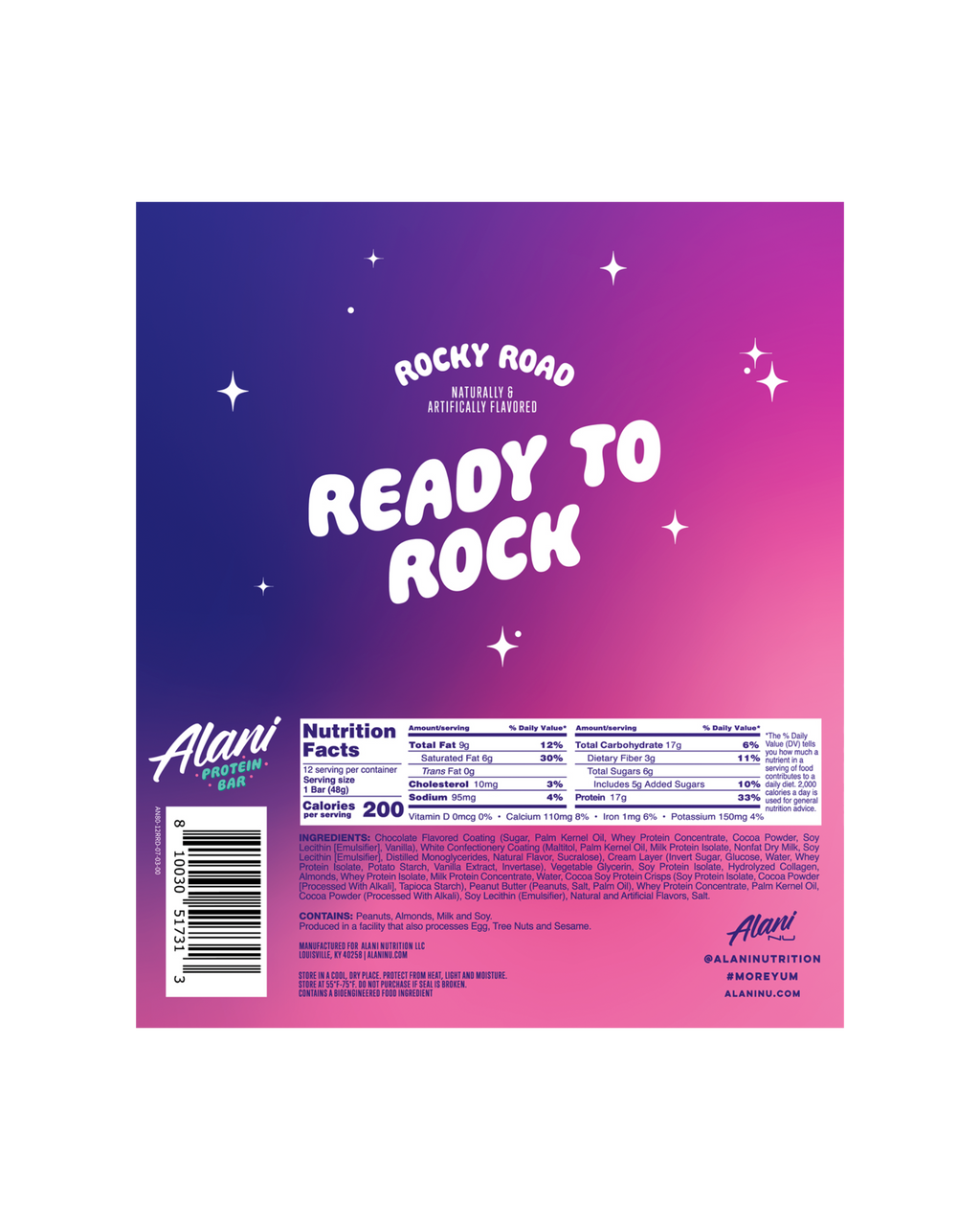 Protein Bar - Rocky Road - Gym Bag Powder Drink Mix
