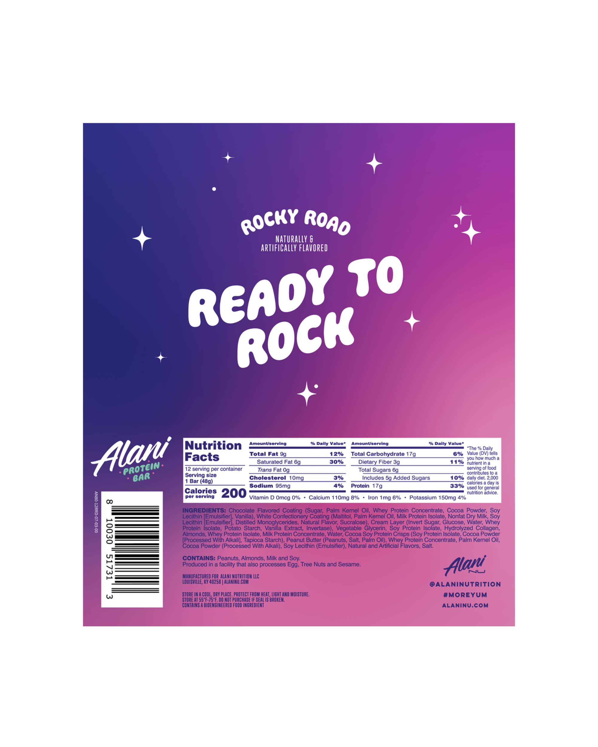 Protein Bar - Rocky Road - Gym Bag Powder Drink Mix