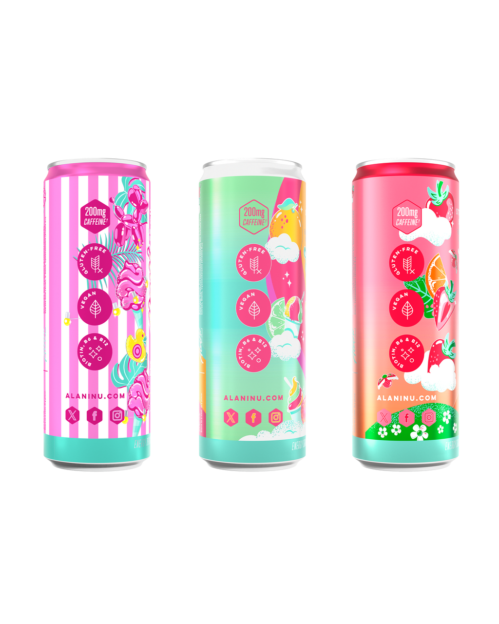 Energy Variety Pack - Dream Trio - Gym Bag Sparkling Energy Drink