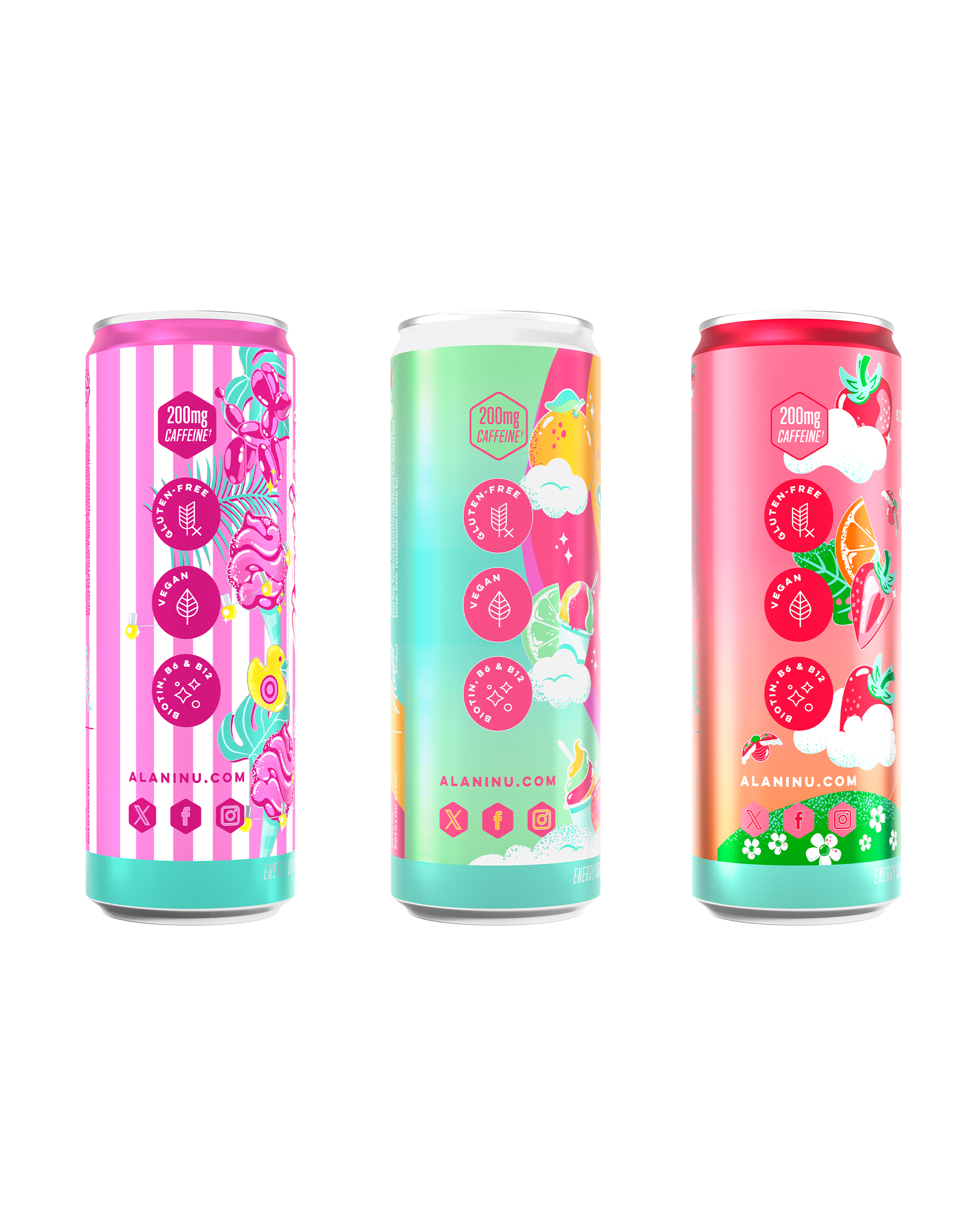 Energy Variety Pack - Dream Trio - Gym Bag Sparkling Energy Drink