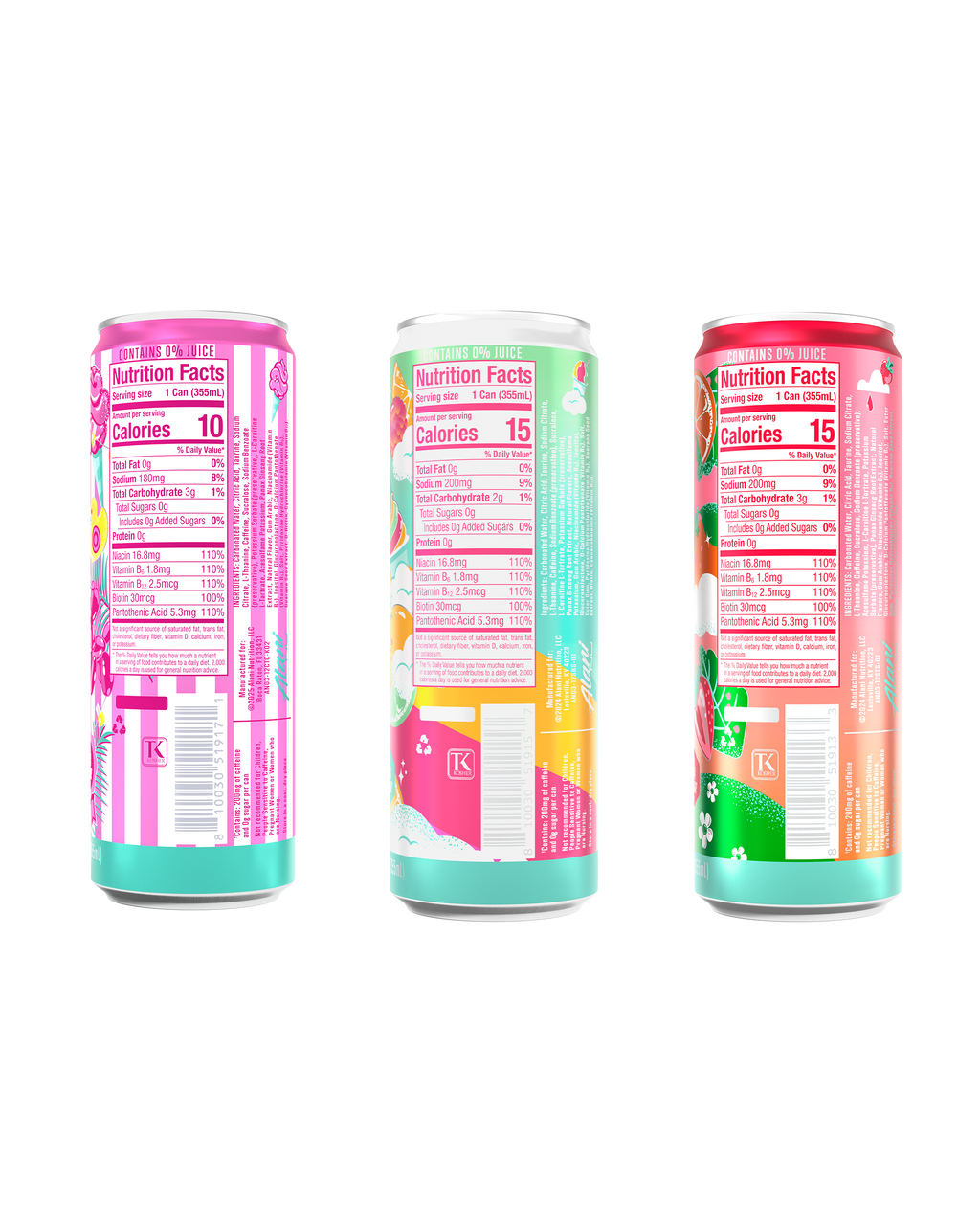 Energy Variety Pack - Dream Trio - Gym Bag Sparkling Energy Drink