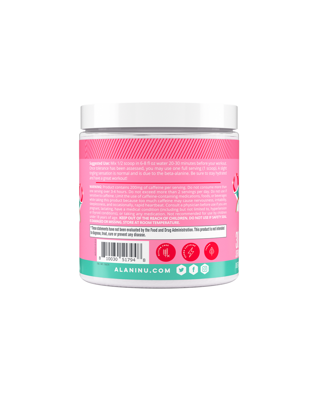 Pre-Workout - Hawaiian Shaved Ice - Pantry Ready Flavor Drink