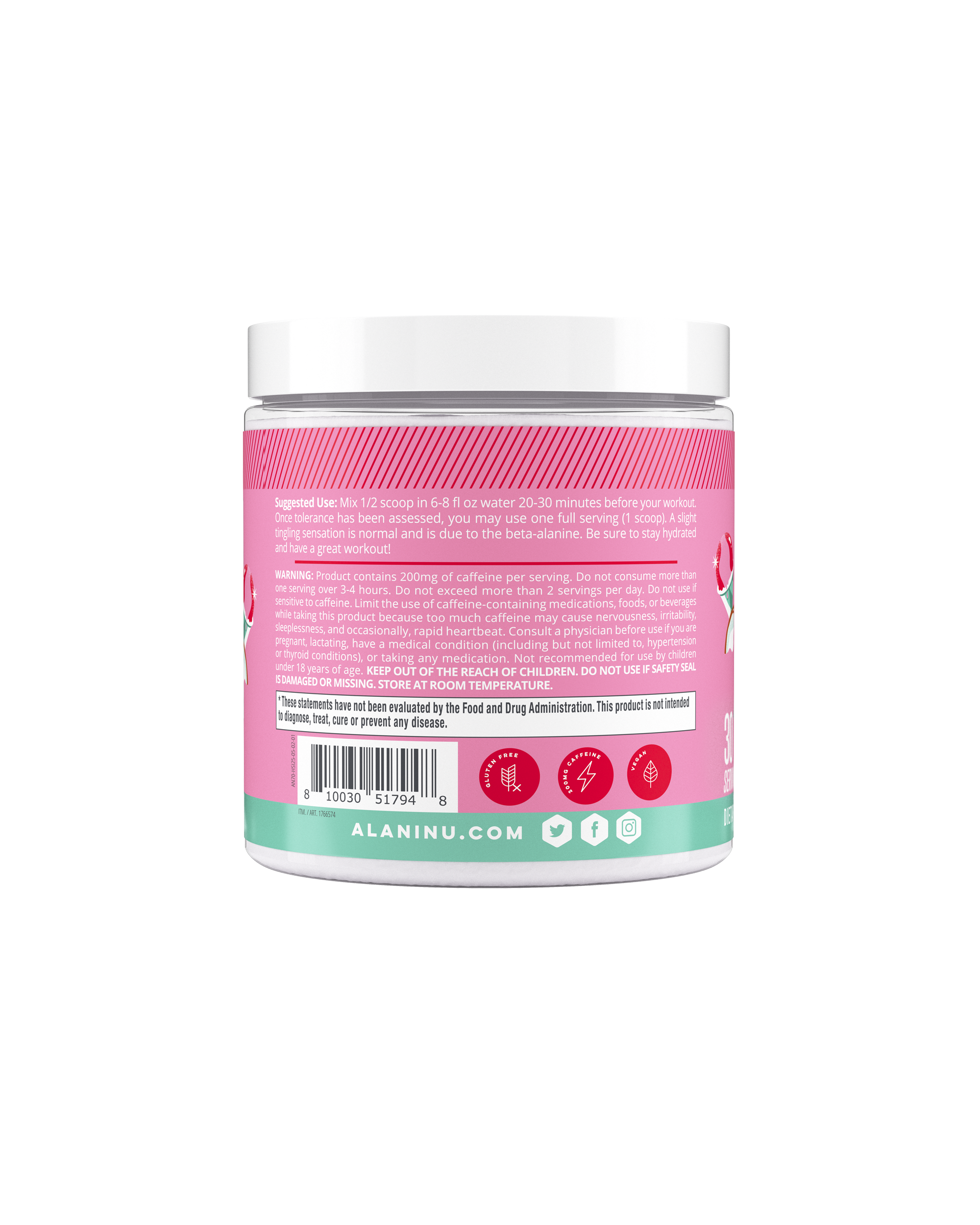 Pre-Workout - Hawaiian Shaved Ice - Pantry Ready Flavor Drink