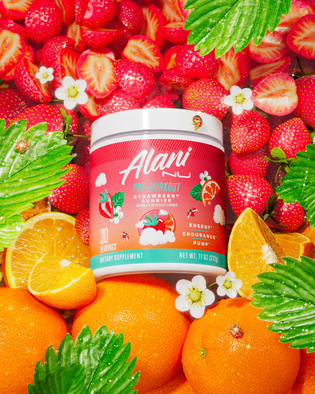 Pre-Workout - Strawberry Sunrise - Refreshing Wellness Drink Mix