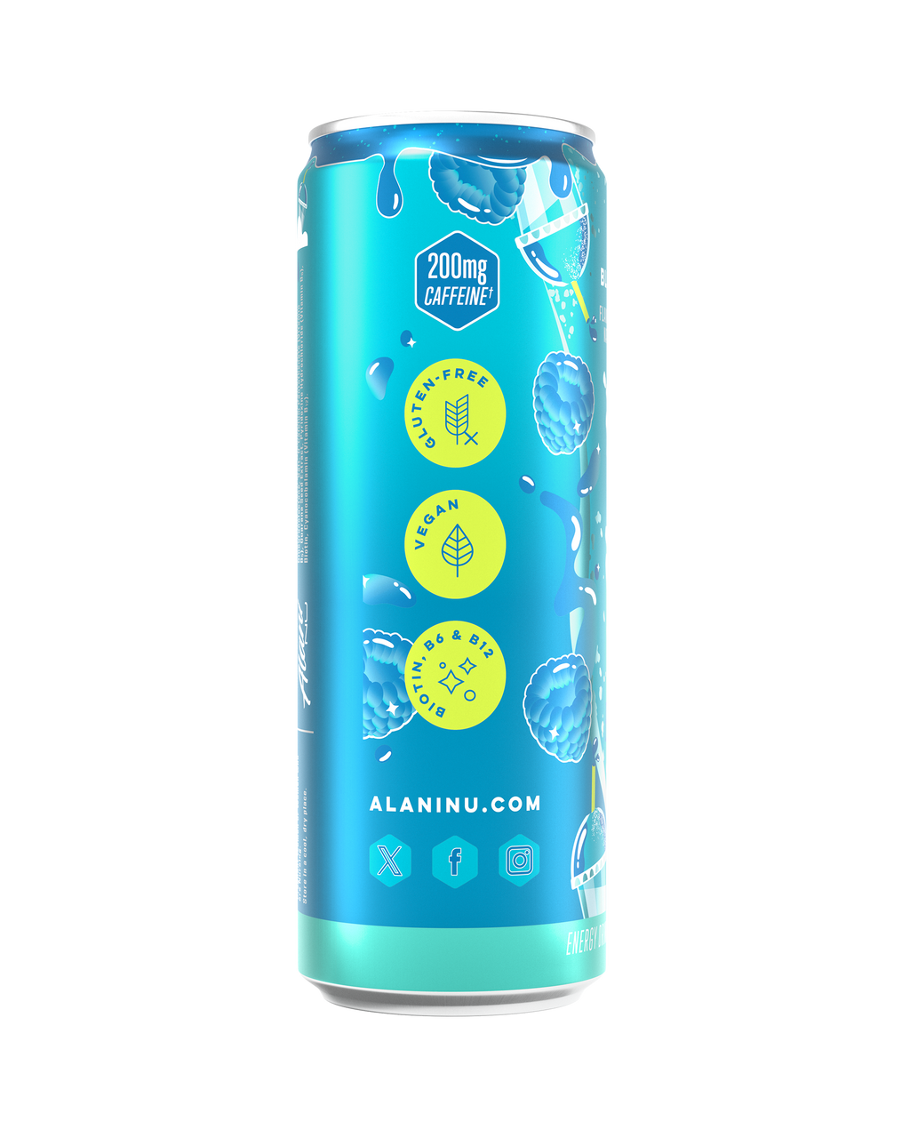 Energy Drink - Blue Slush - Bottle Ready Daily Drink Pack