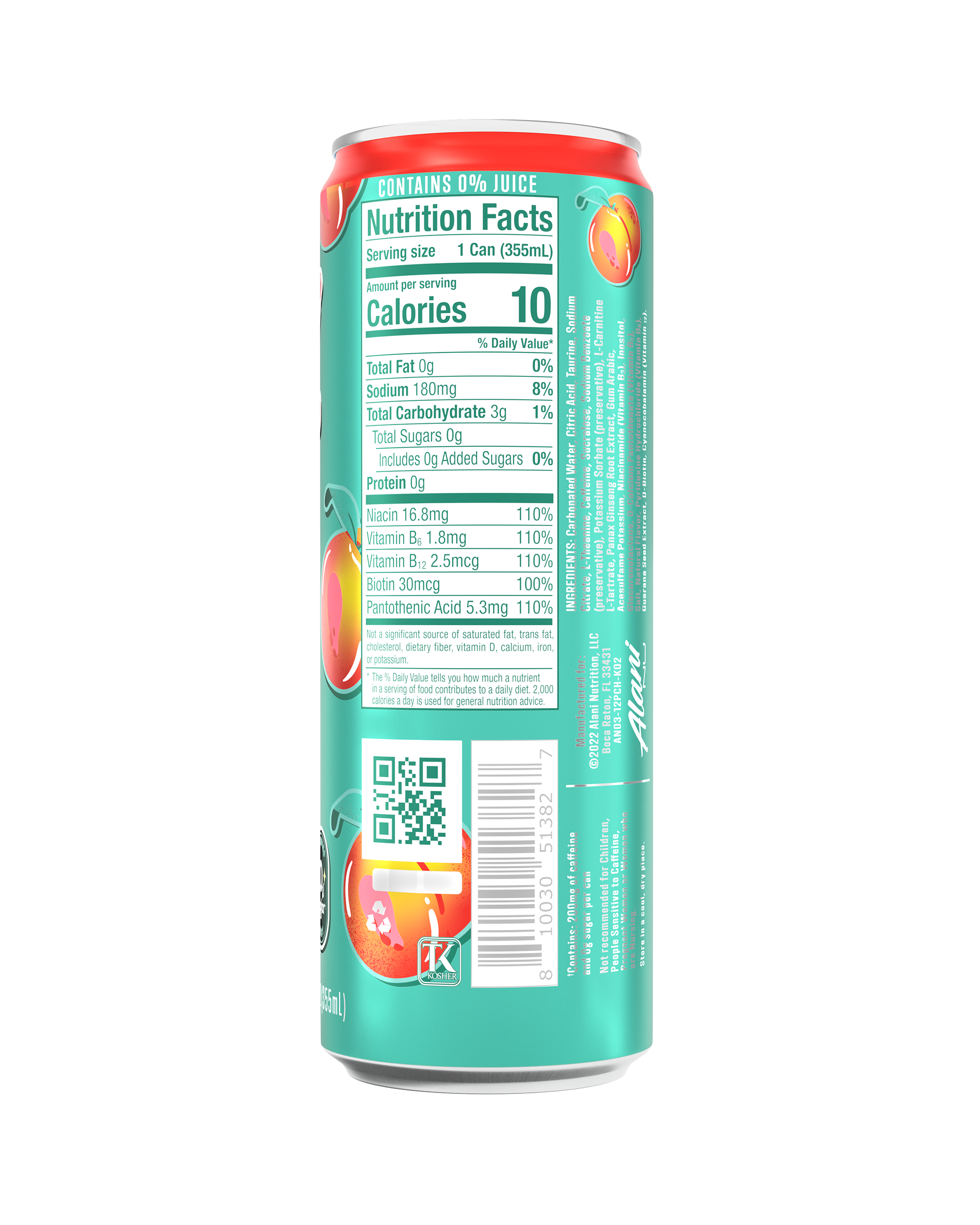 Energy Drink - Juicy Peach - Light Wellness Drink Mix