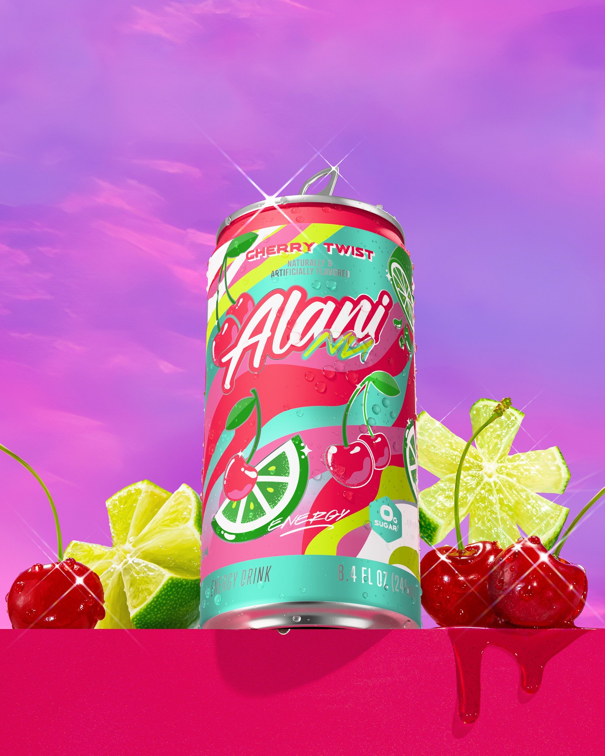 Mini Energy - Cherry Twist - Refreshing Shaker Cup Drink